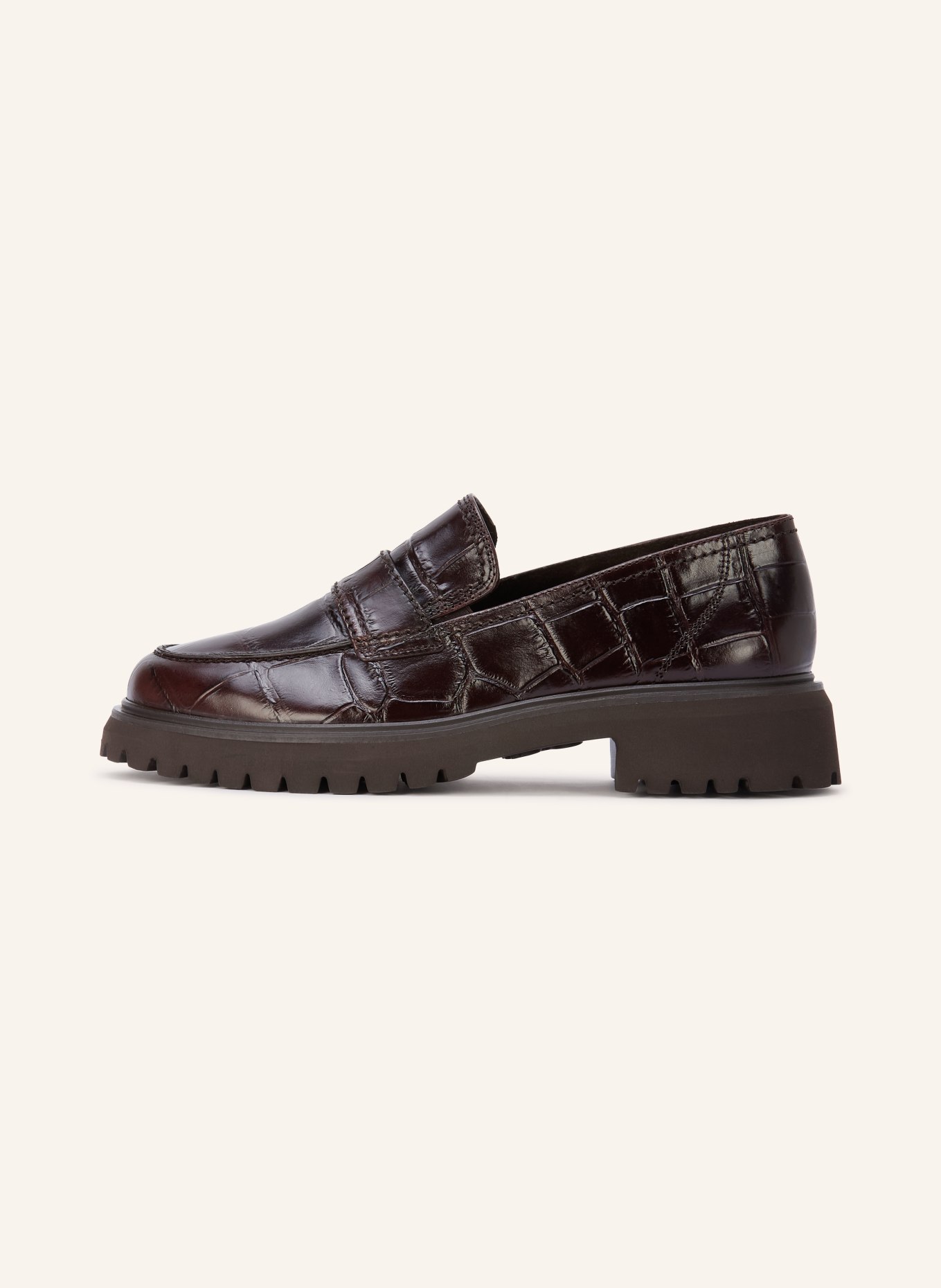 paul green Loafers BIG CROCO: MARRON FONCÉ