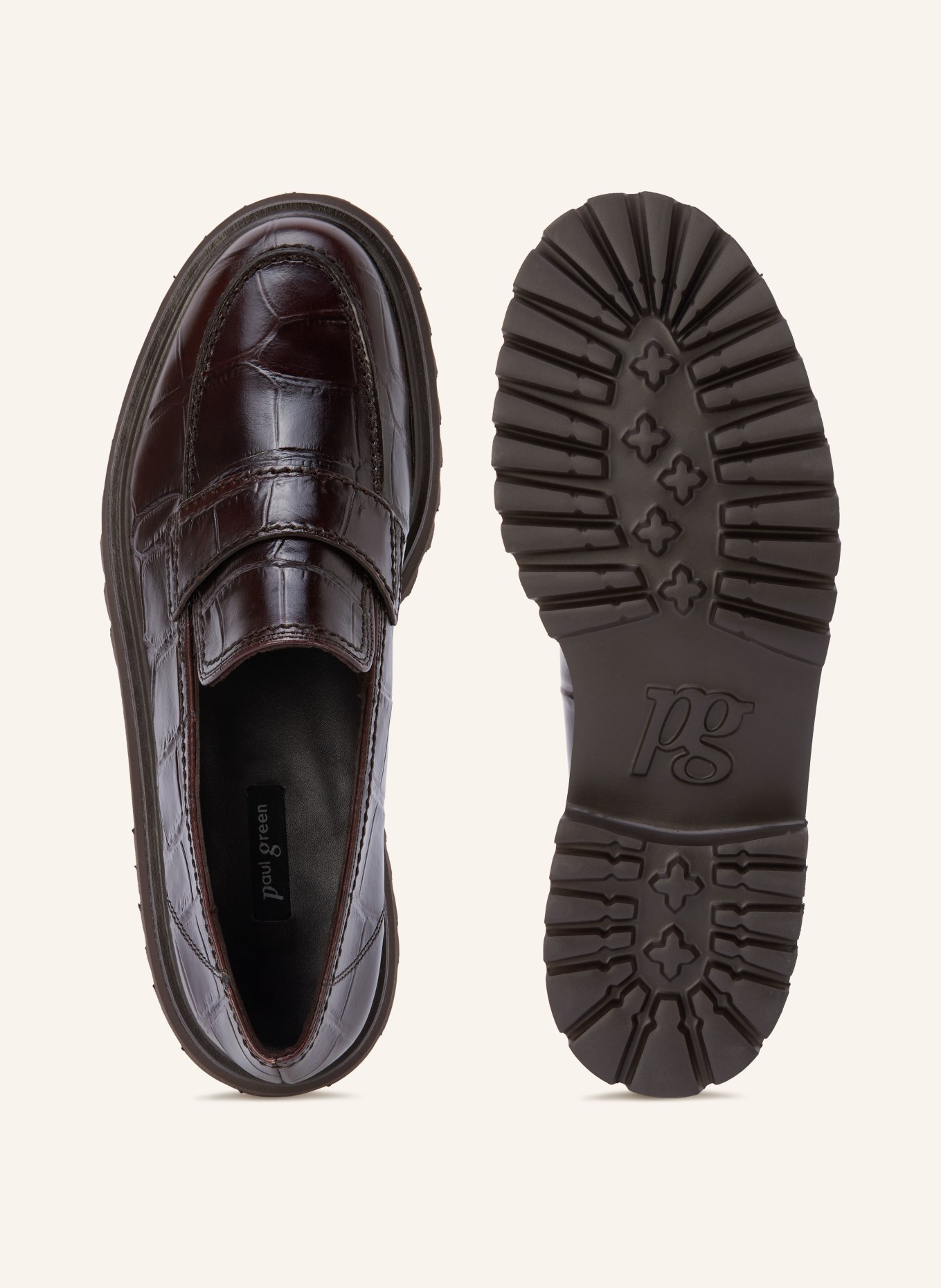 paul green Loafers BIG CROCO: MARRON FONCÉ