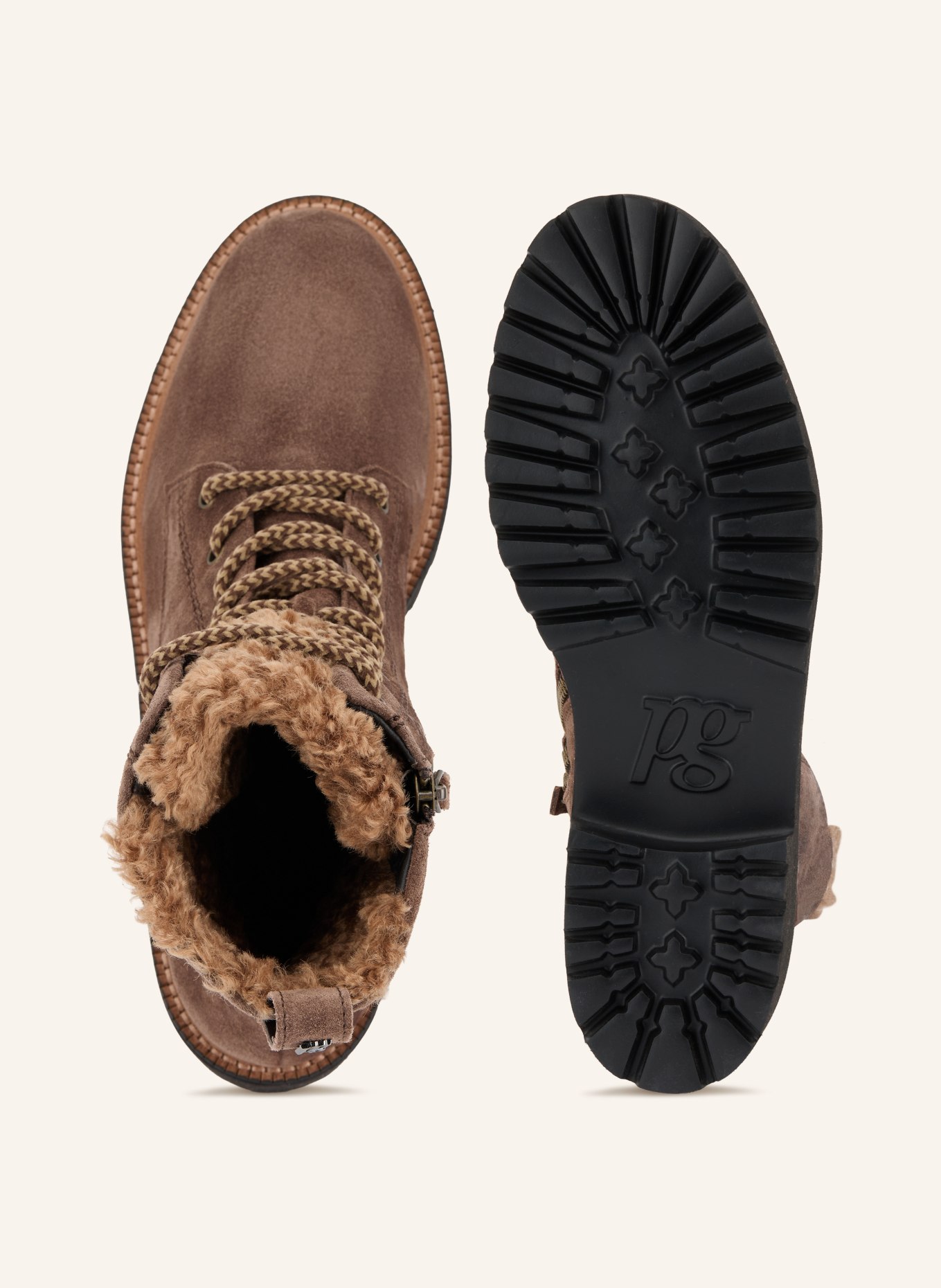 paul green Boots à lacets: TAUPE