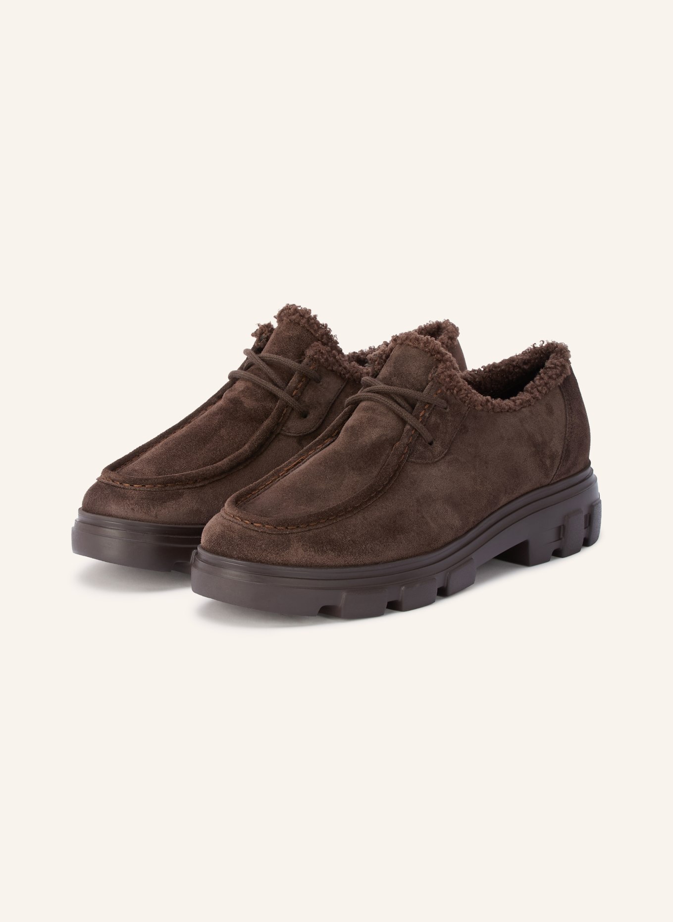 paul green Lace-up shoes: DARK BROWN