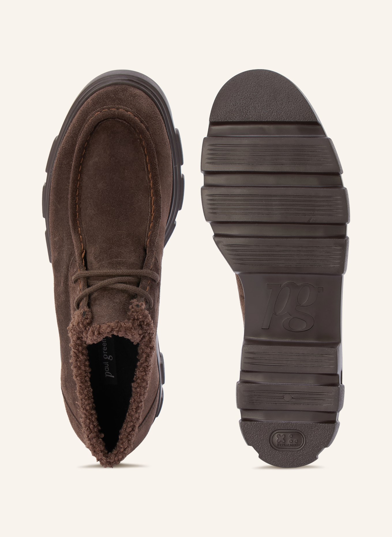 paul green Lace-up shoes: DARK BROWN
