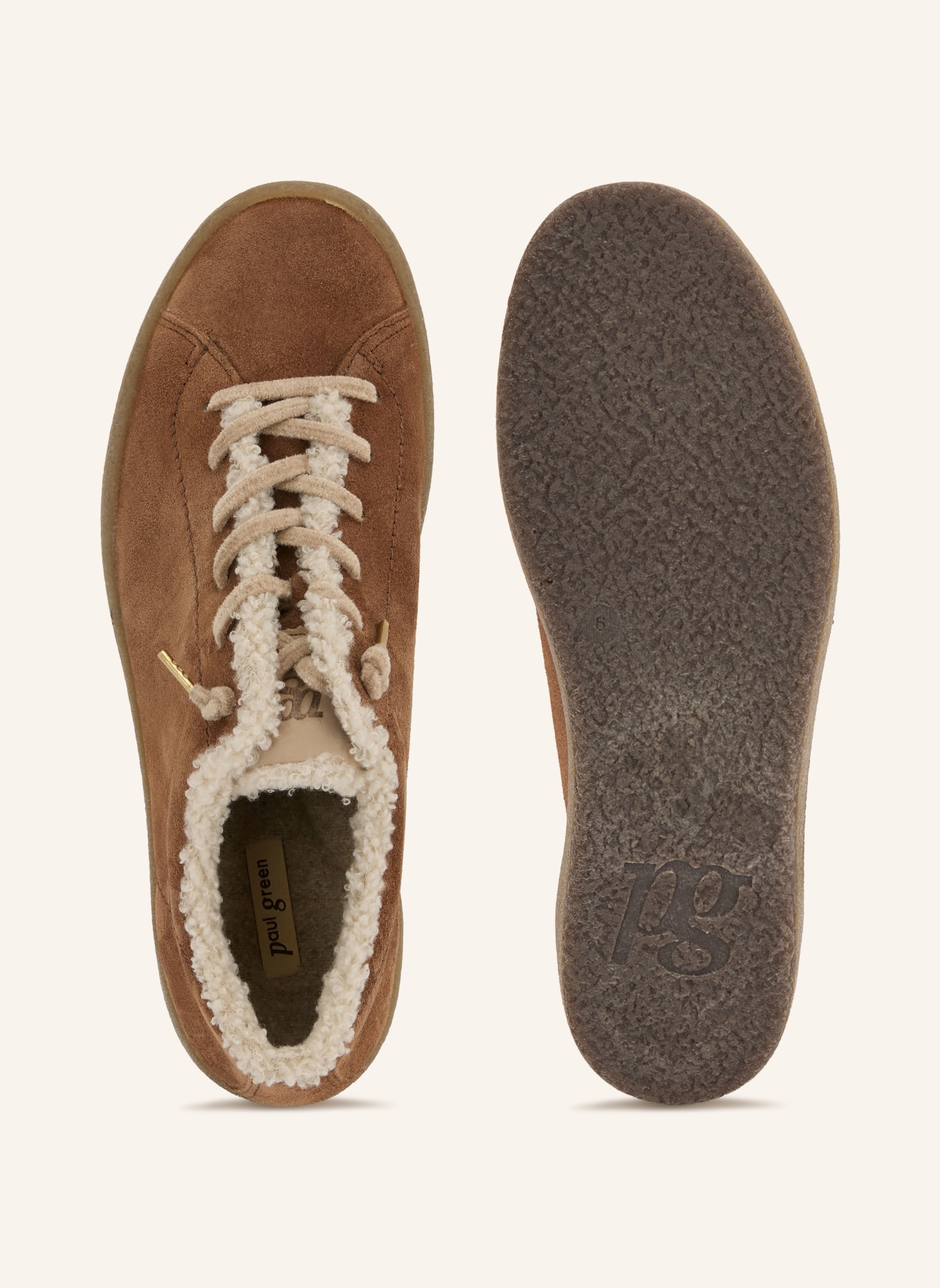 paul green Slip-on-sneakers: BEIGE / BRUN