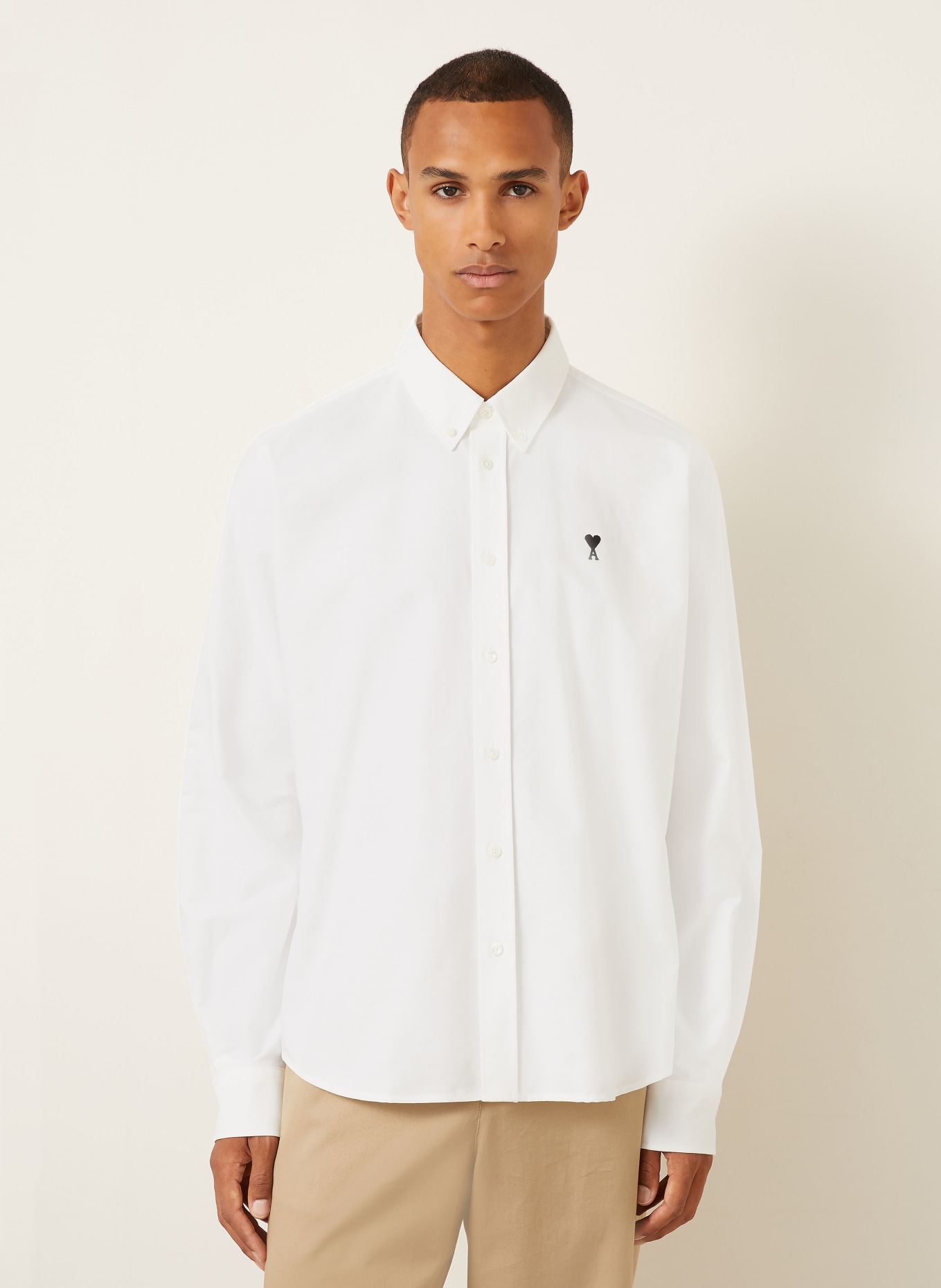 AMI PARIS Oxfordskjorta Comfort Fit: VIT
