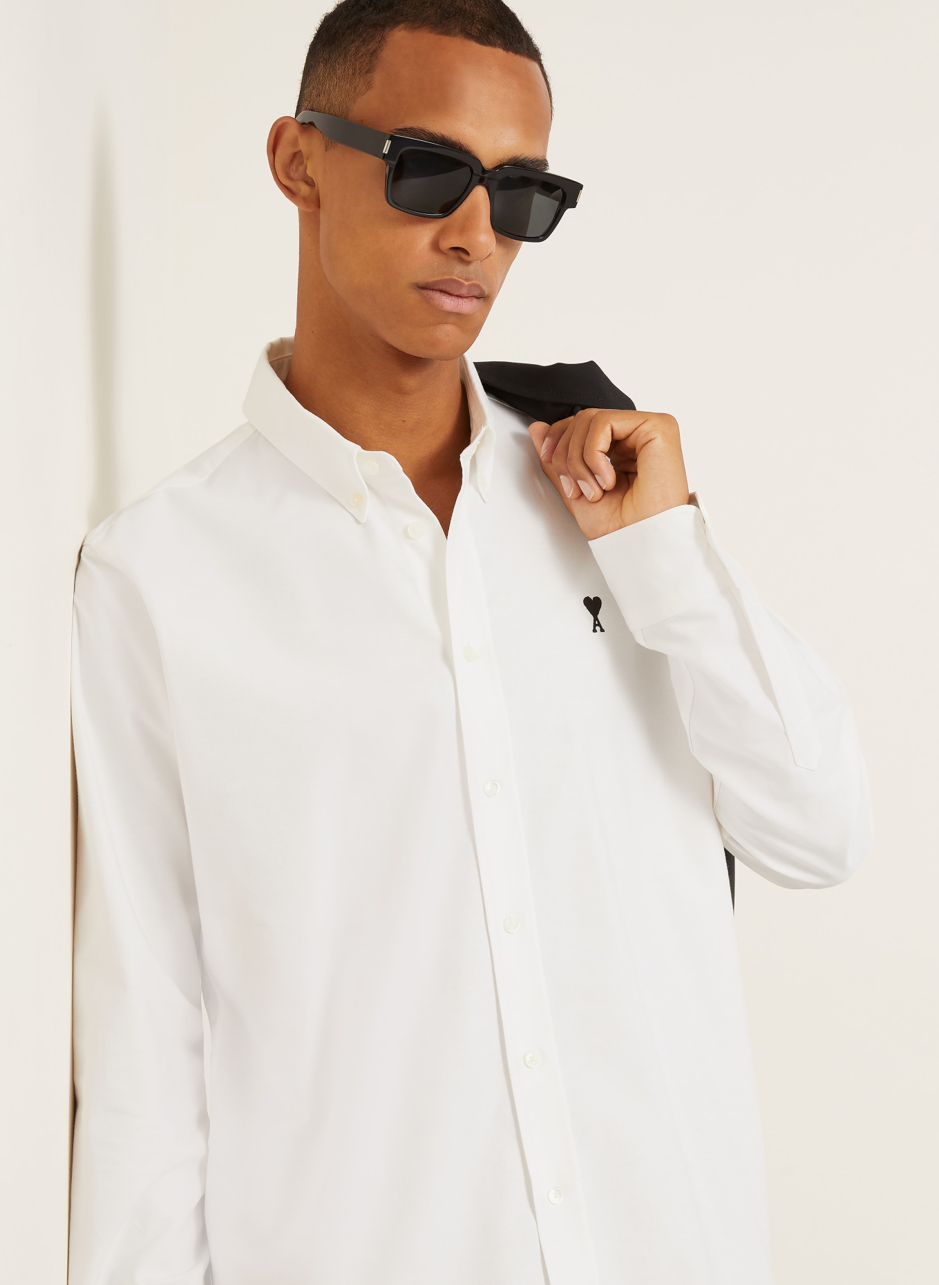 AMI PARIS Oxfordskjorta Comfort Fit: VIT