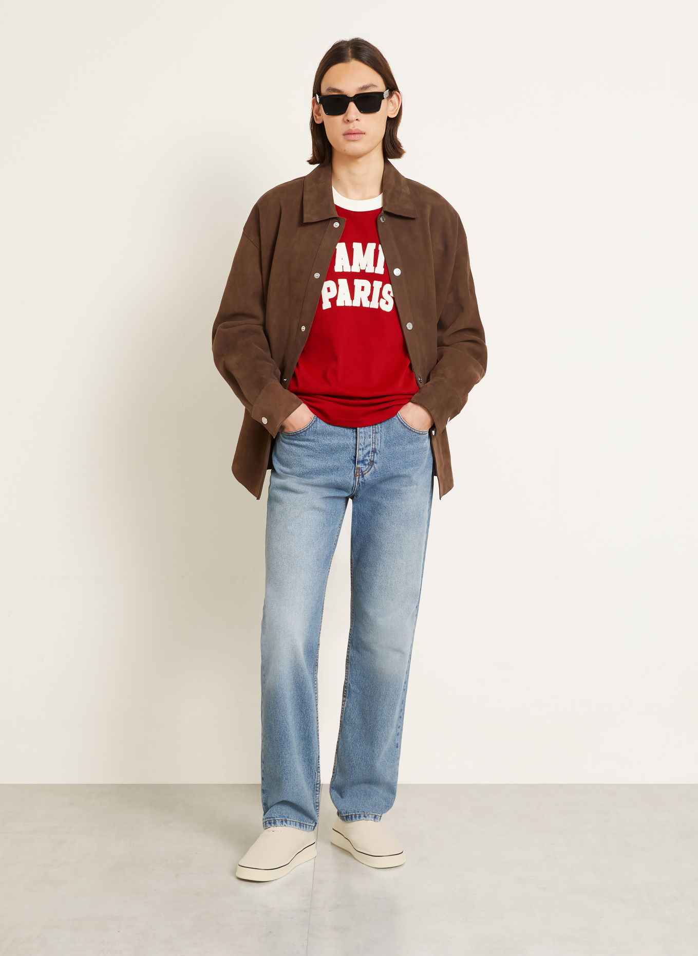 AMI PARIS Jeans Regular Fit: 480 BLEU USED