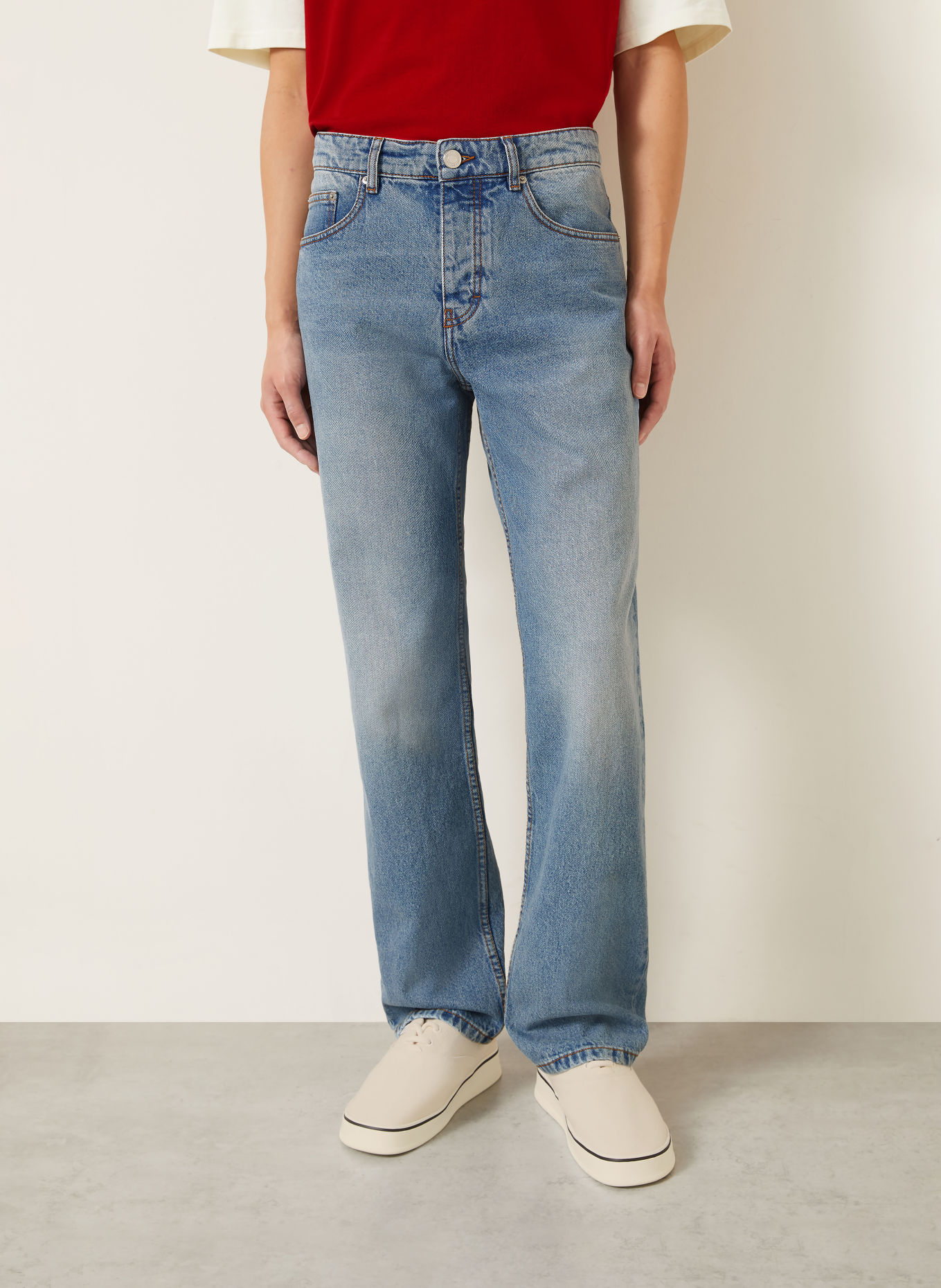AMI PARIS Jeans Regular Fit: 480 BLEU USED