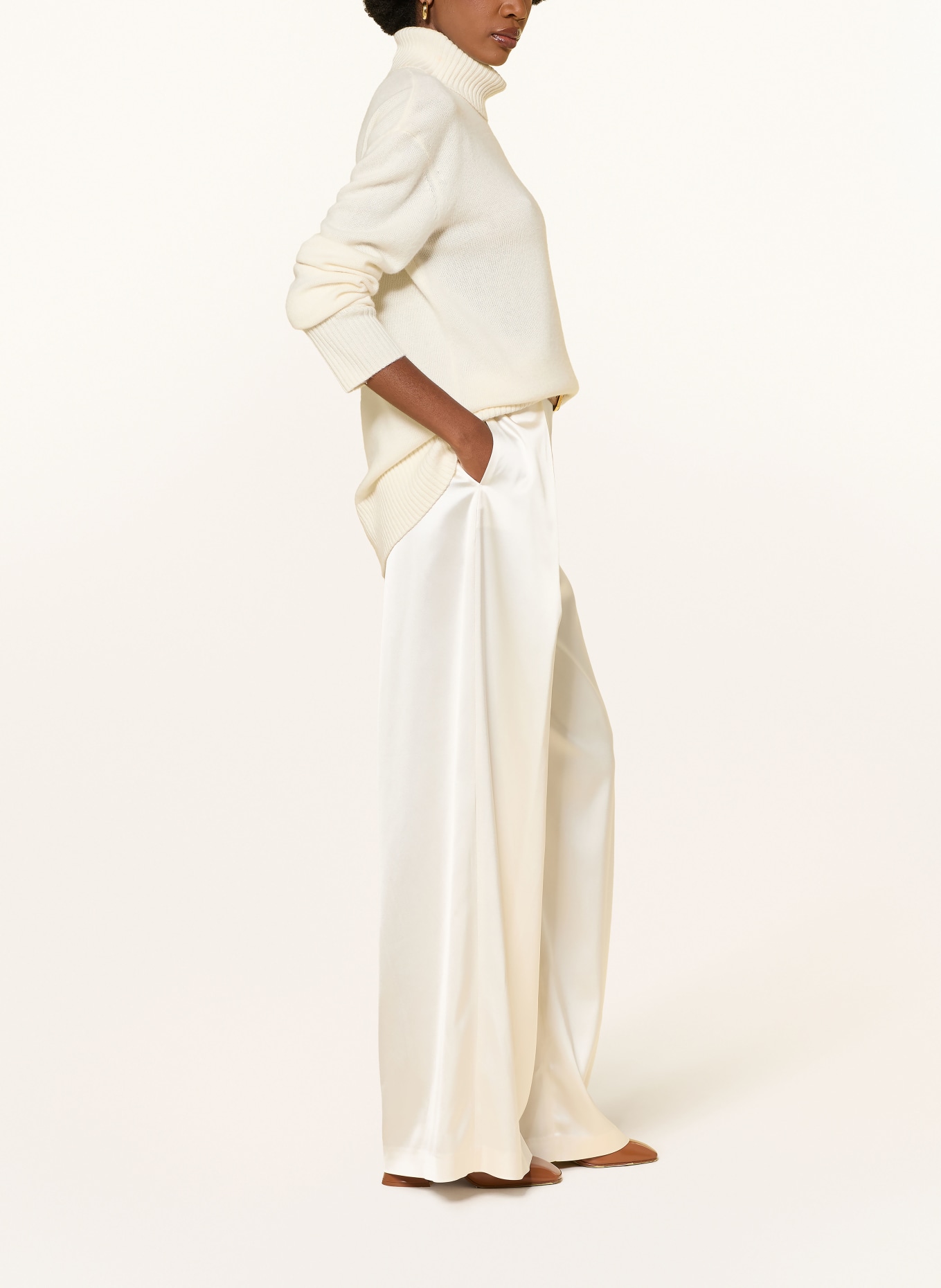 RALPH LAUREN Collection Marlene-byxor MASINA i satin: GRÄDDE
