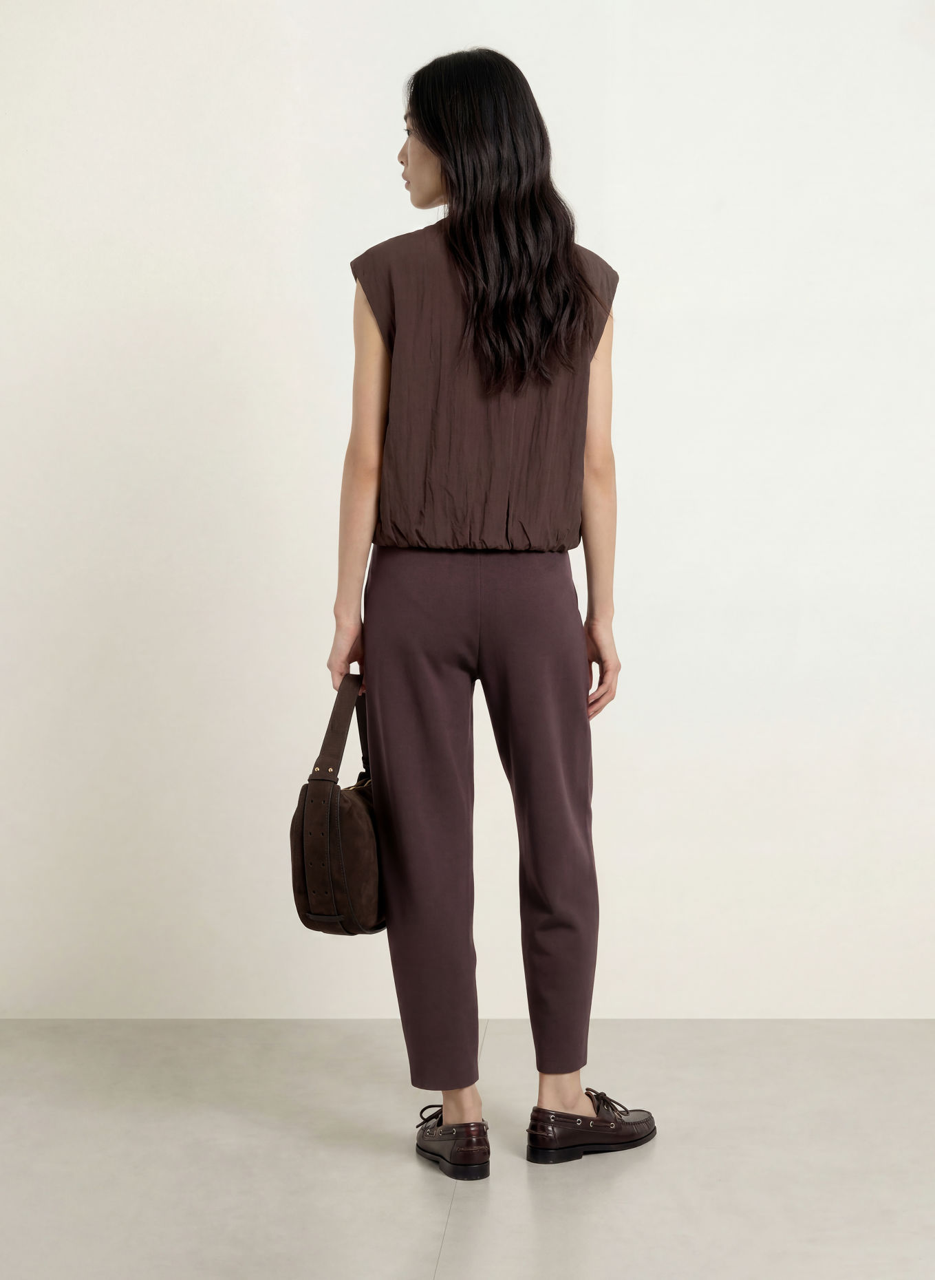 YERSE Sweatpant LAVANDY: MARRON FONCÉ