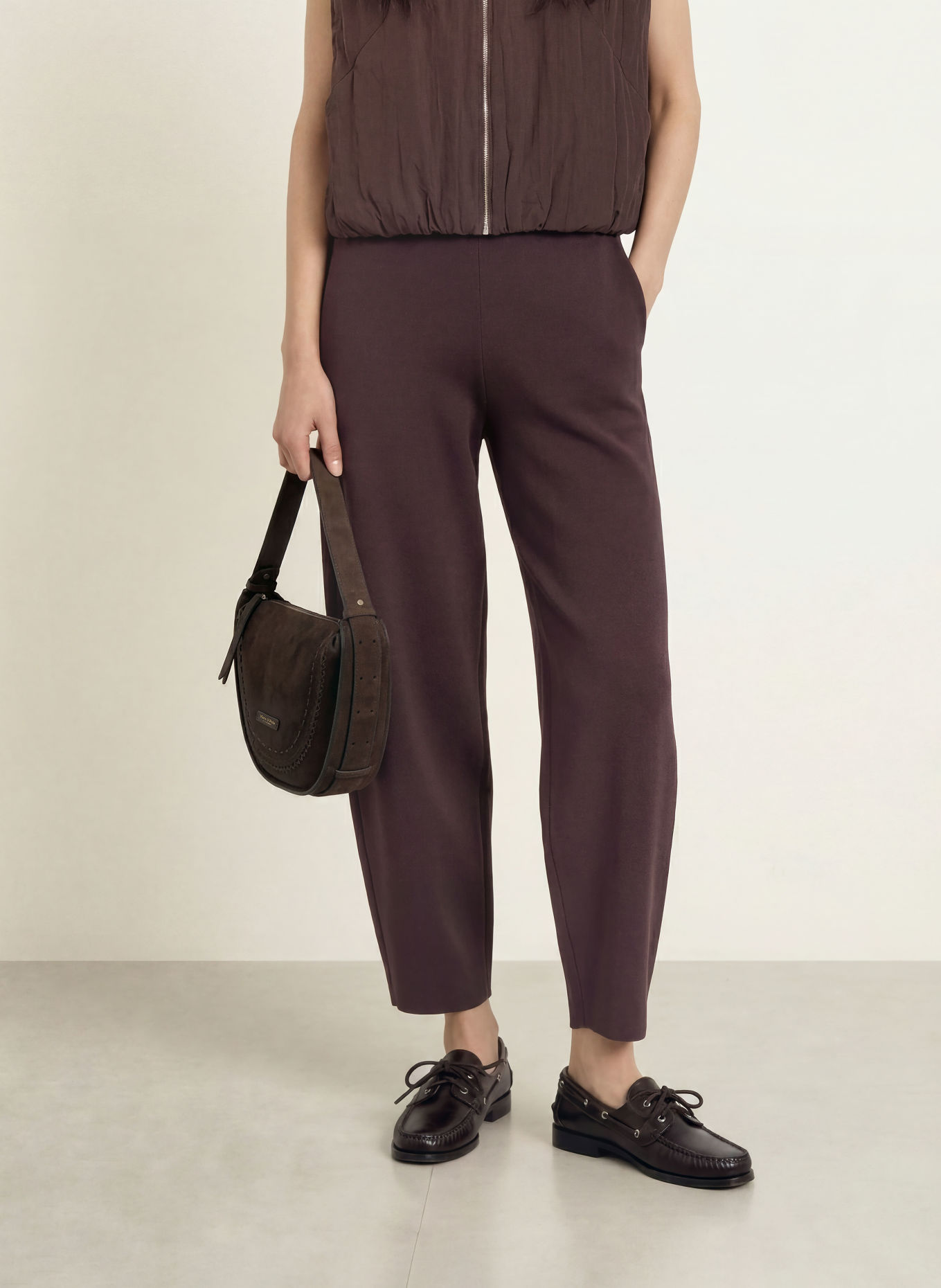 YERSE Sweatpant LAVANDY: MARRON FONCÉ