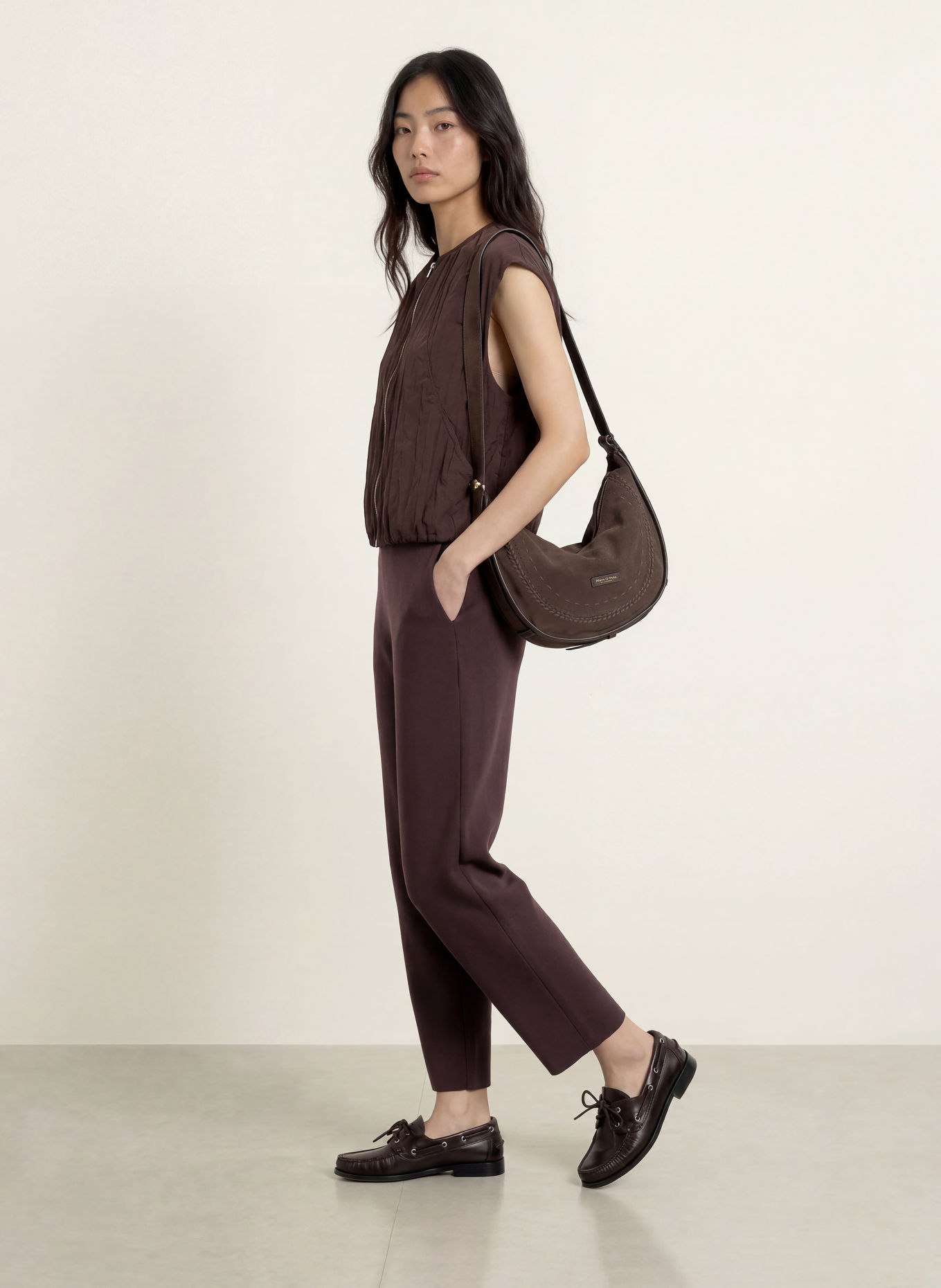 YERSE Sweatpant LAVANDY: MARRON FONCÉ