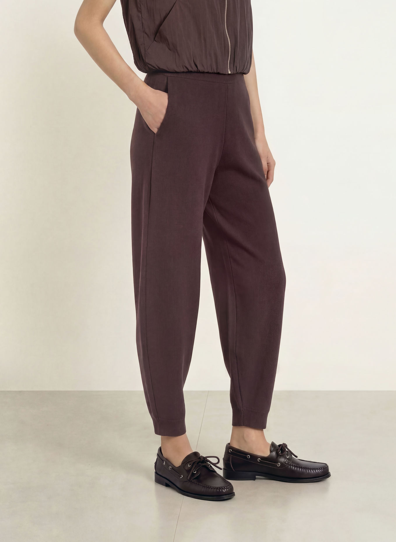 YERSE Sweatpant LAVANDY: MARRON FONCÉ