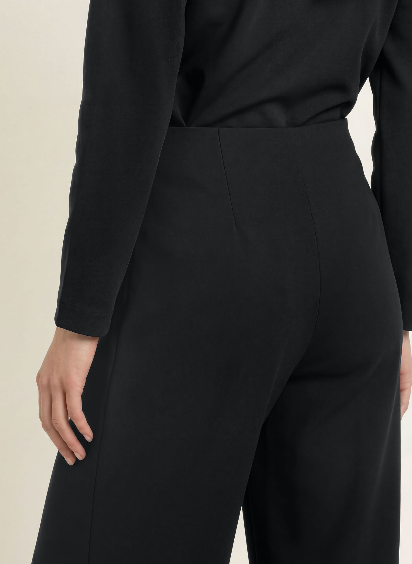 YERSE SIMONE Wide-leg trousers: BLACK