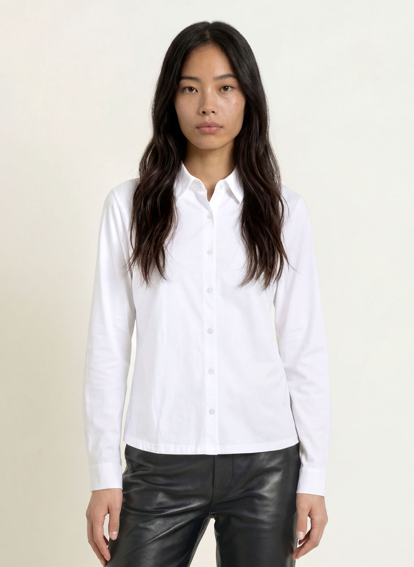 YERSE CHANTAL Jersey Shirt blouse: WHITE