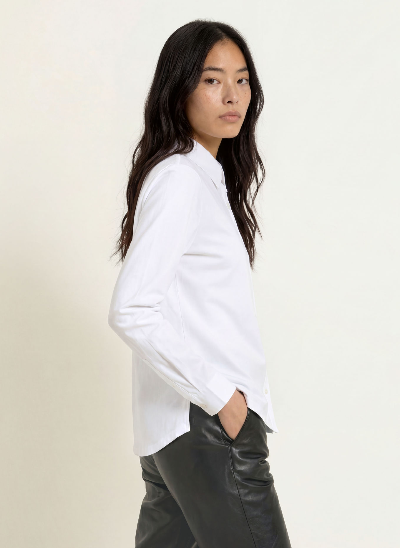 YERSE CHANTAL Jersey Shirt blouse: WHITE