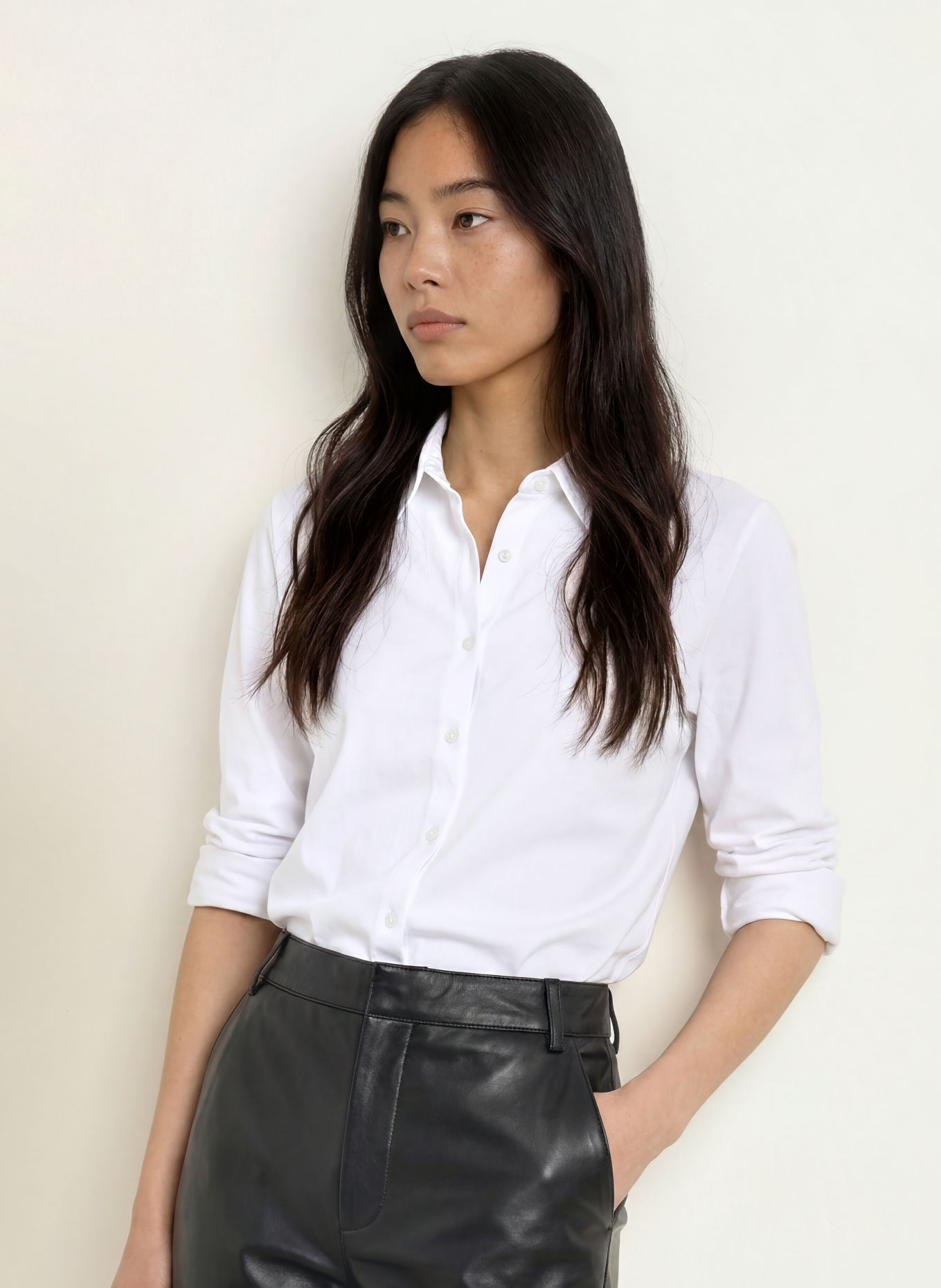 YERSE CHANTAL Jersey Shirt blouse: WHITE