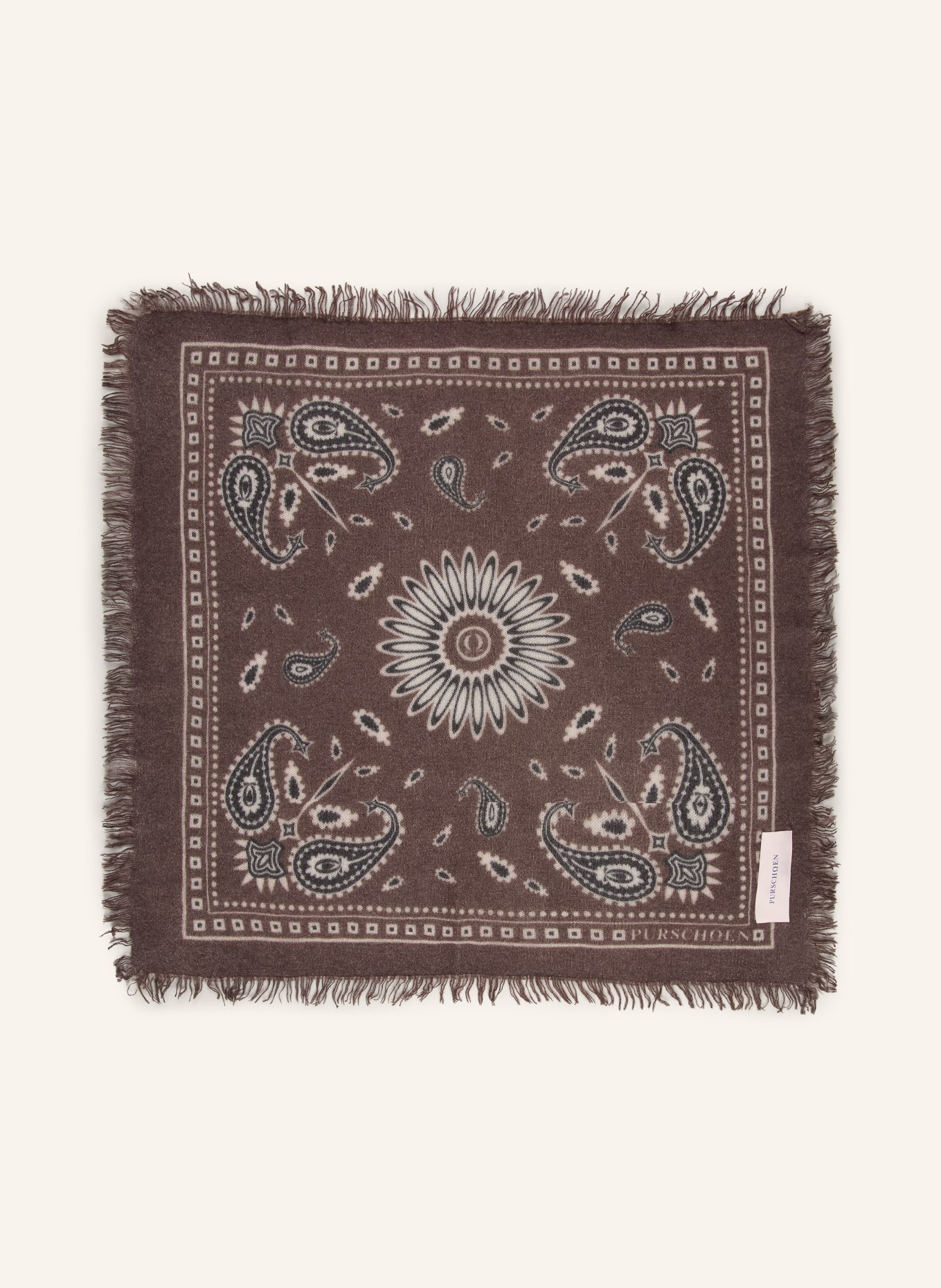 PURSCHOEN Cashmere Scarf: TAUPE / CREAM / BLUE GRAY
