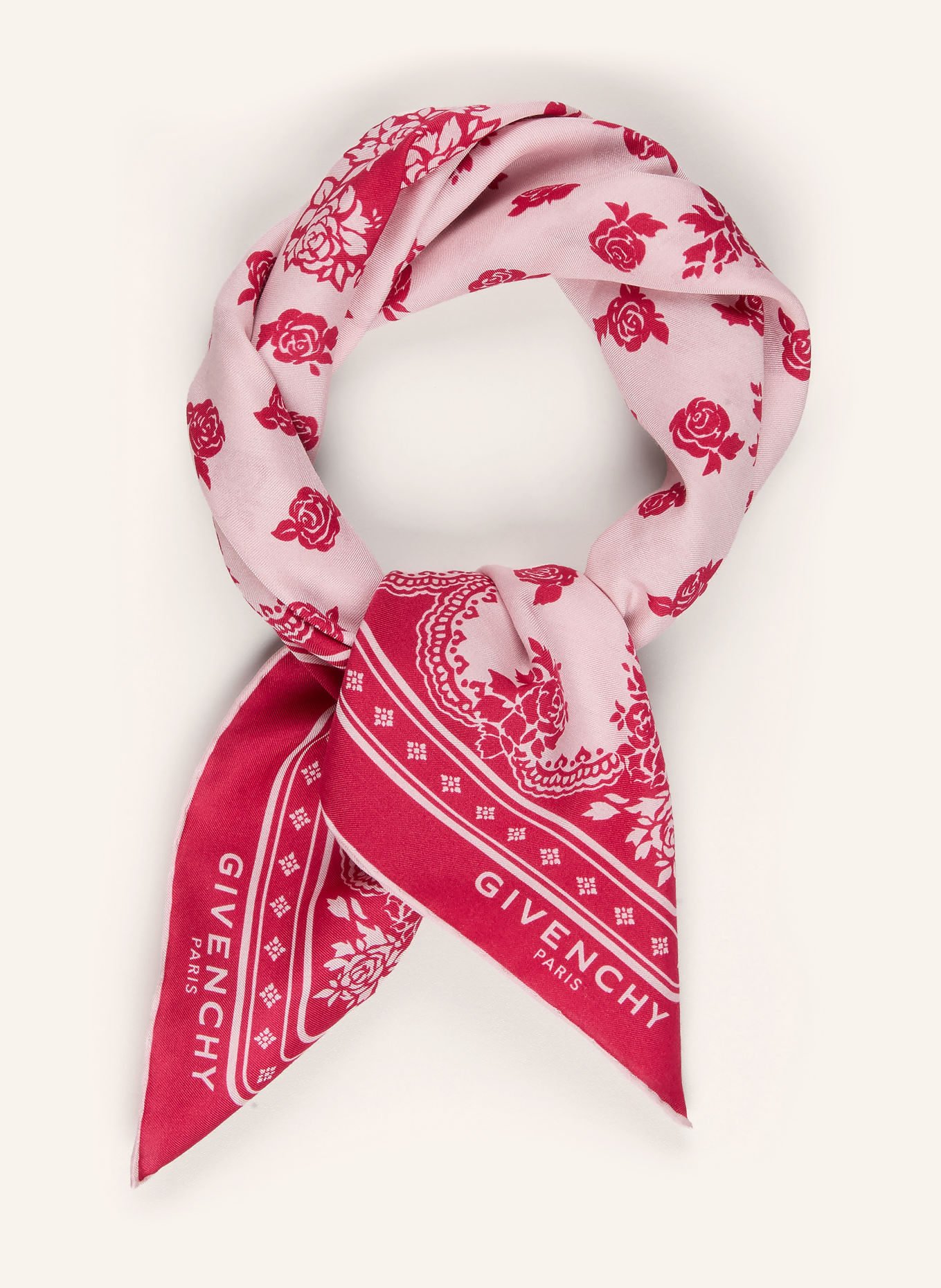 GIVENCHY Silk scarf: PINK / LIGHT PINK
