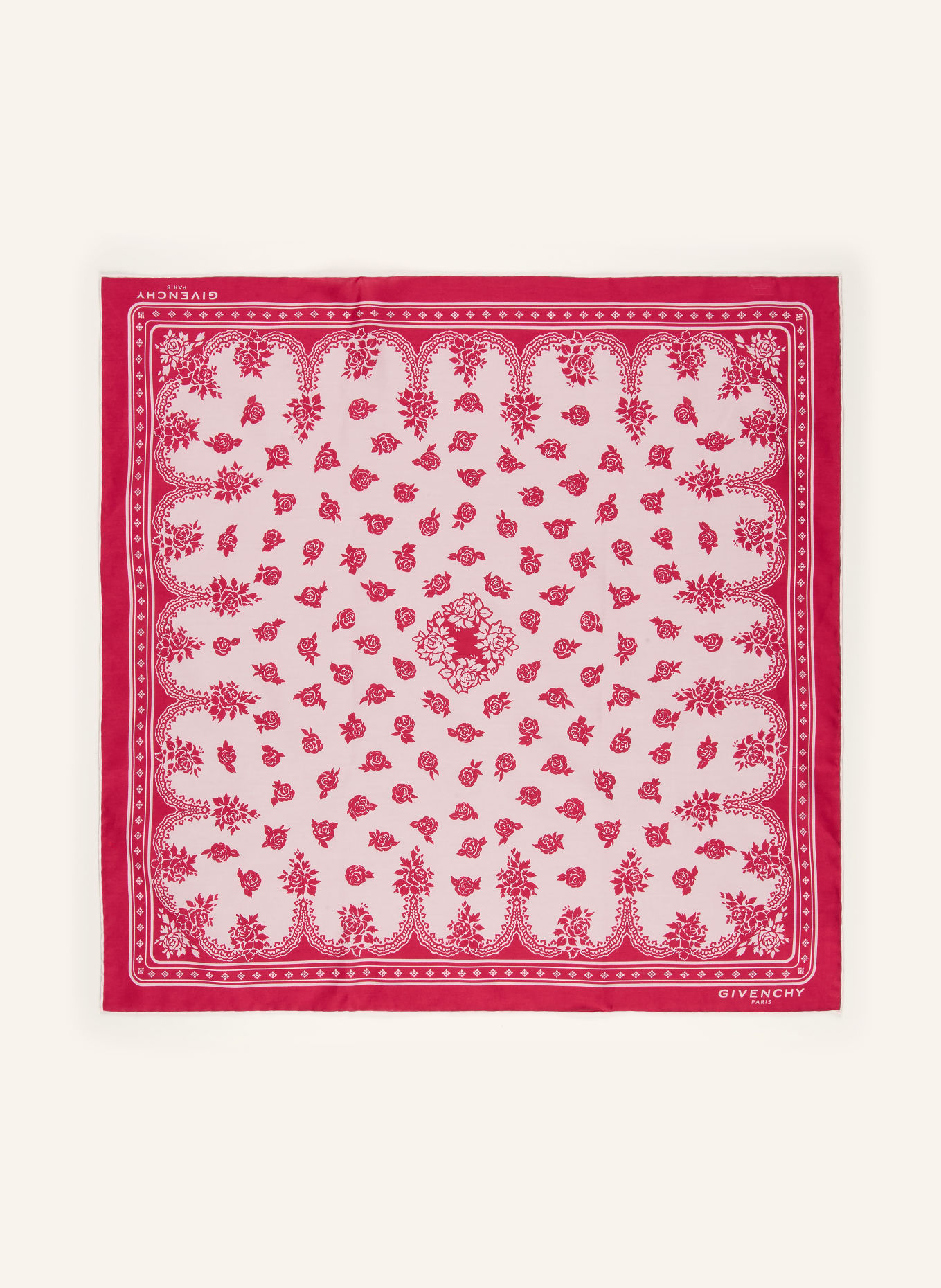 GIVENCHY Silk scarf: PINK / LIGHT PINK