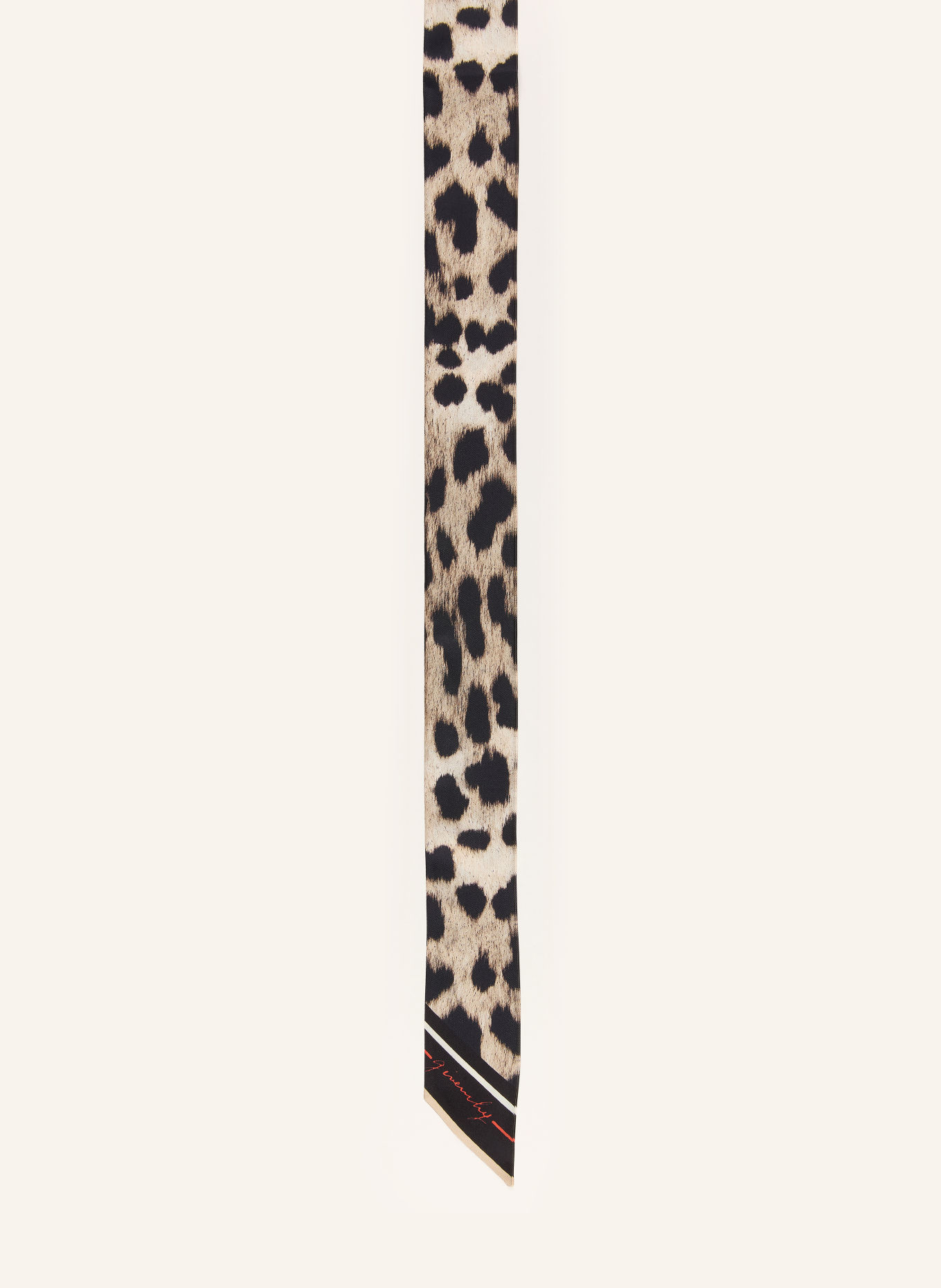 GIVENCHY Silk scarf: BEIGE / RED / BLACK