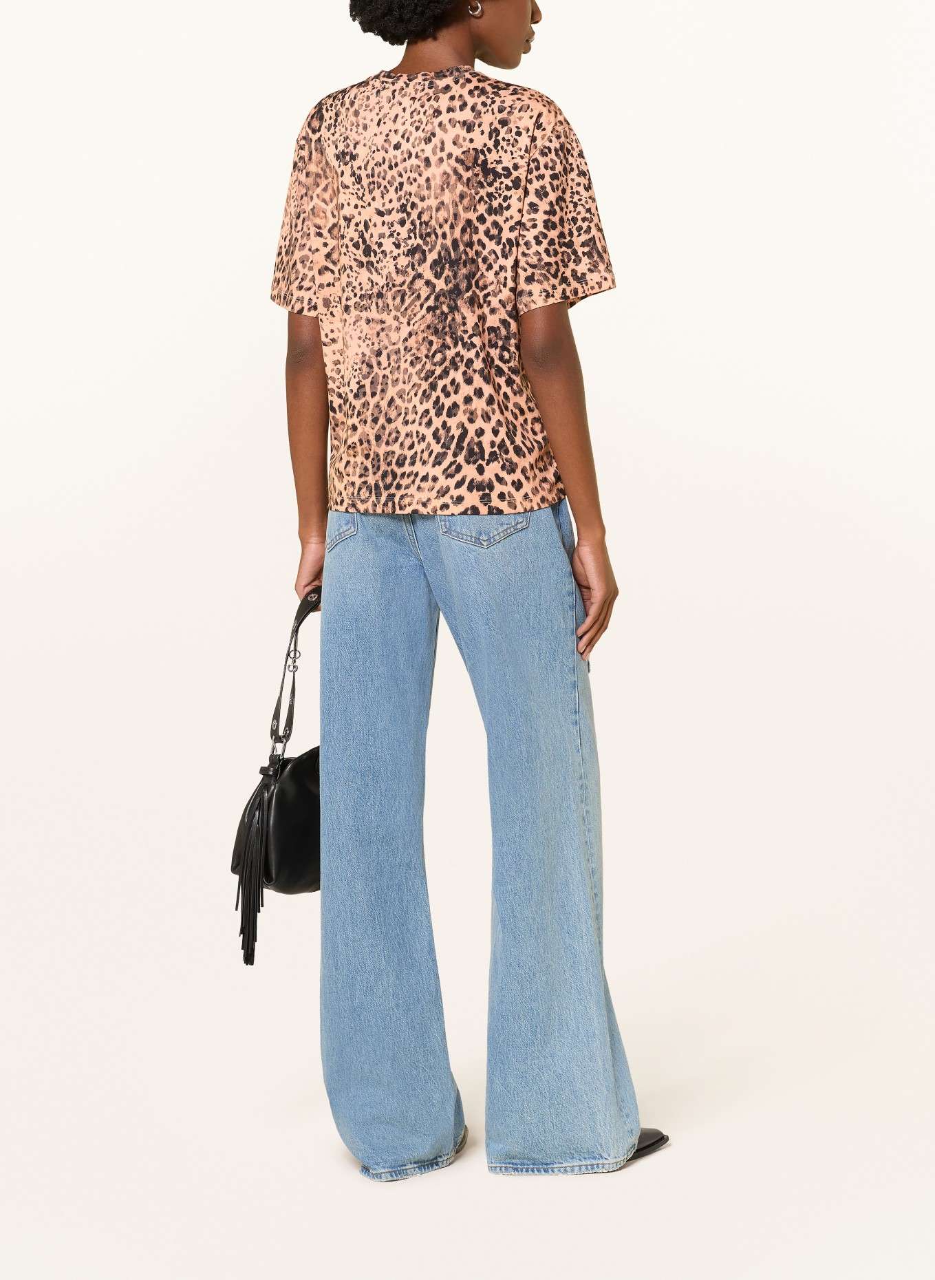 MRS & HUGS T-shirt: CAMEL / ZWART