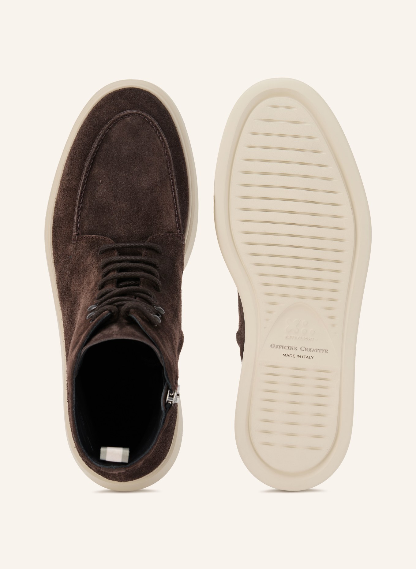 OFFICINE CREATIVE Schnürboots FRAME 004: DUNKELBRAUN
