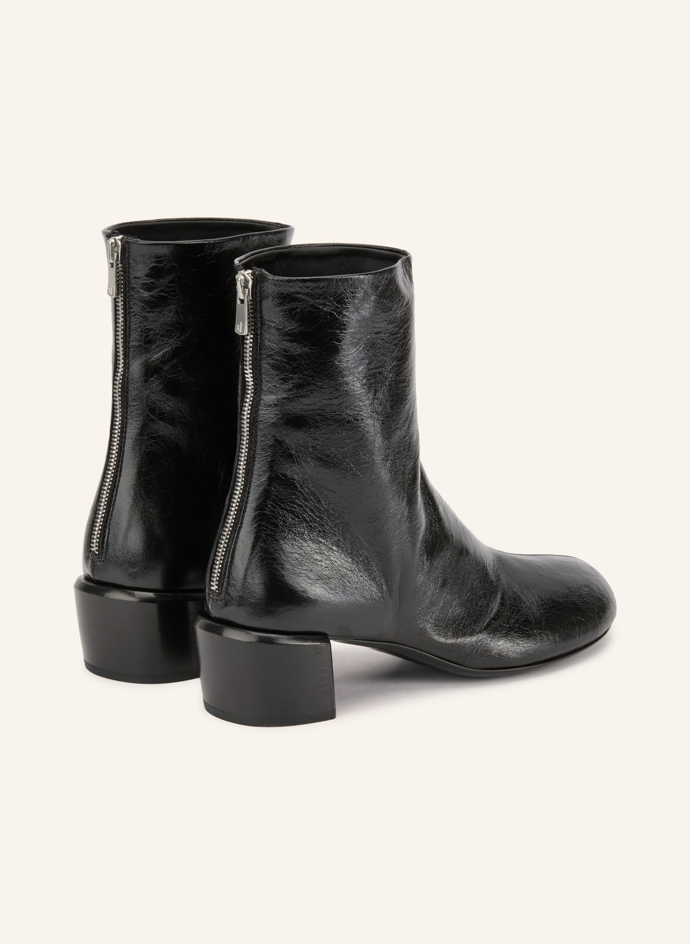 OFFICINE CREATIVE Lack-Stiefeletten FLORE: SCHWARZ