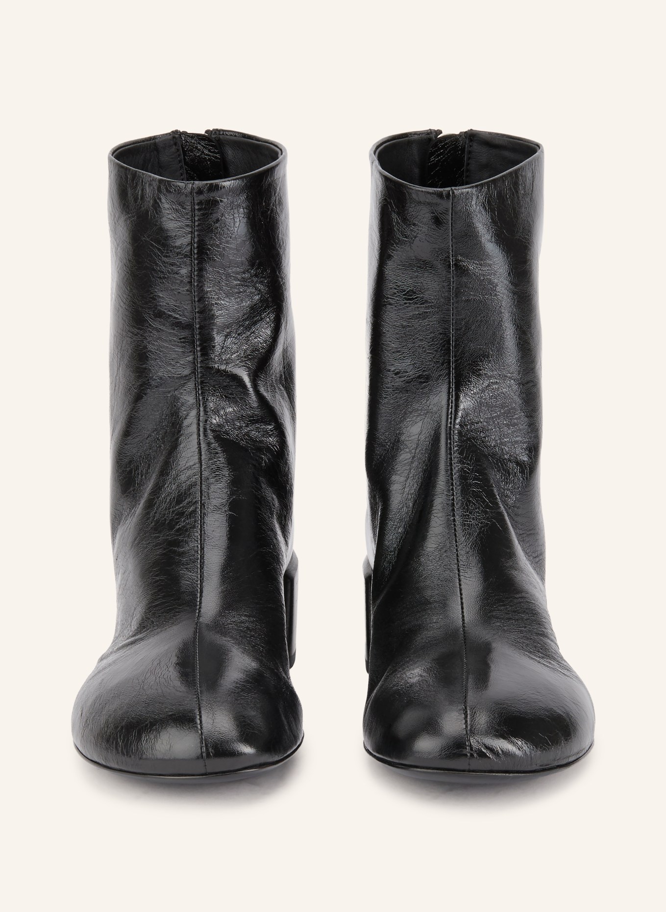OFFICINE CREATIVE Lack-Stiefeletten FLORE: SCHWARZ