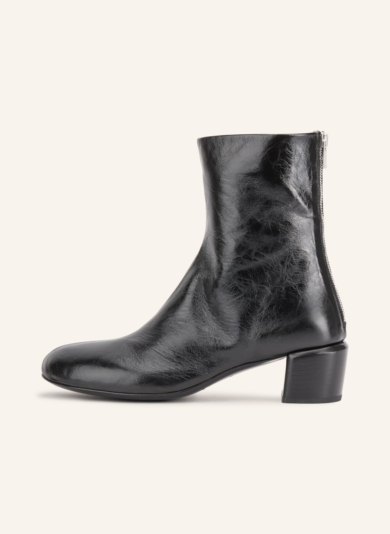 OFFICINE CREATIVE Lack-Stiefeletten FLORE: SCHWARZ