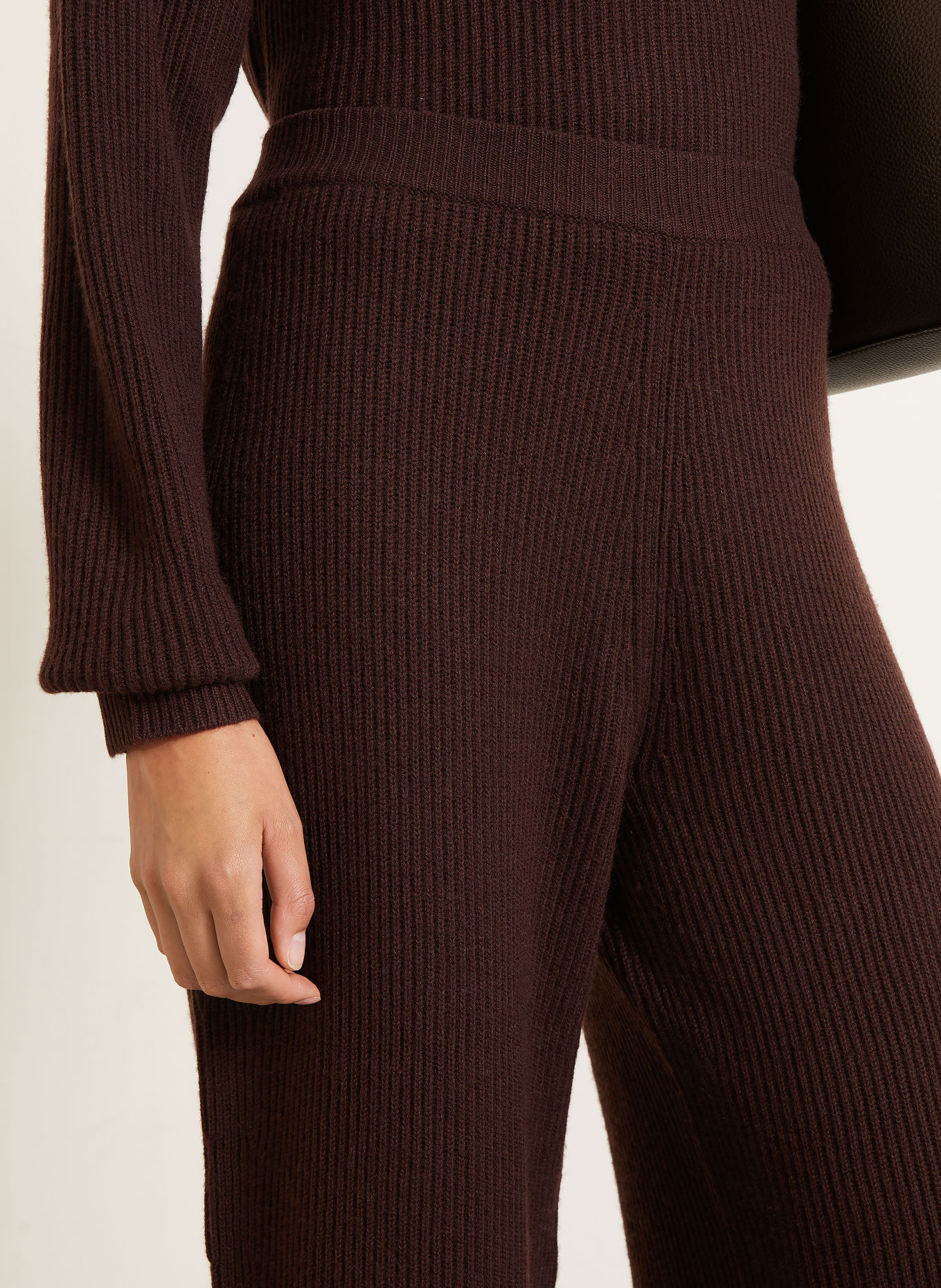 SPORTMAX Strickhose GOLOSO: DUNKELBRAUN