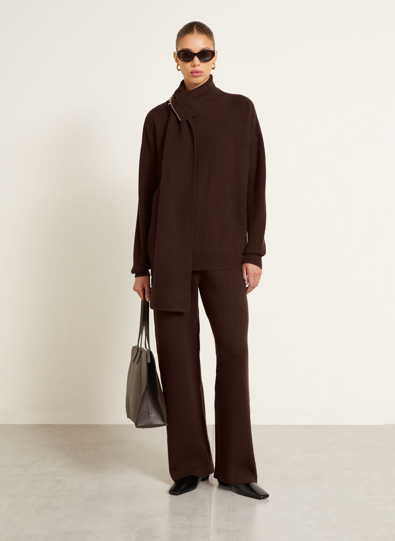 SPORTMAX Rollkragenpullover FELTRO: DUNKELBRAUN