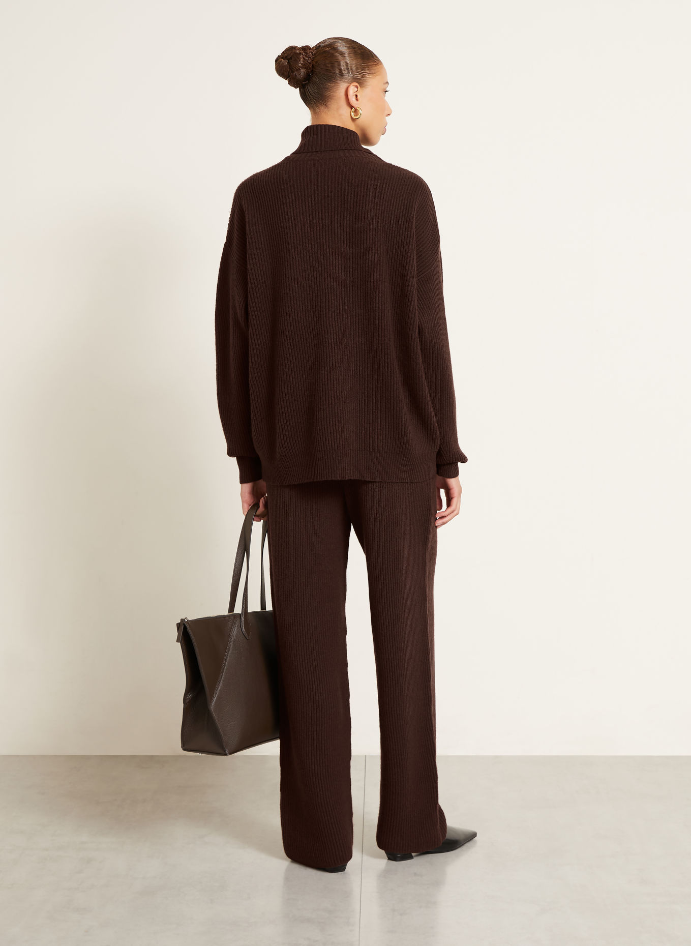 SPORTMAX Rollkragenpullover FELTRO: DUNKELBRAUN