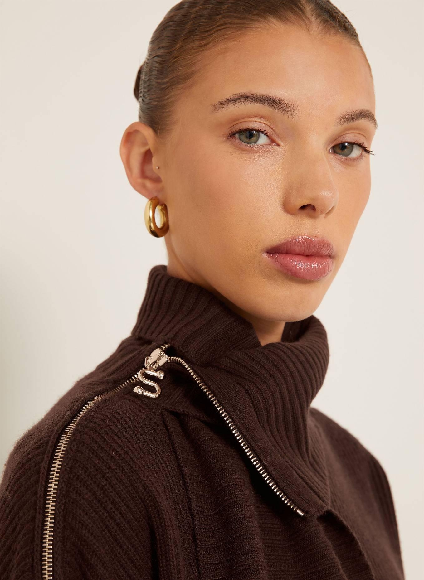 SPORTMAX Rollkragenpullover FELTRO: DUNKELBRAUN