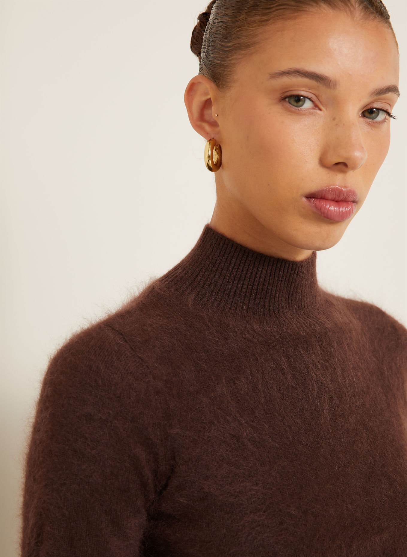 SPORTMAX Cropped-Pullover AGIO aus Cashmere: DUNKELBRAUN