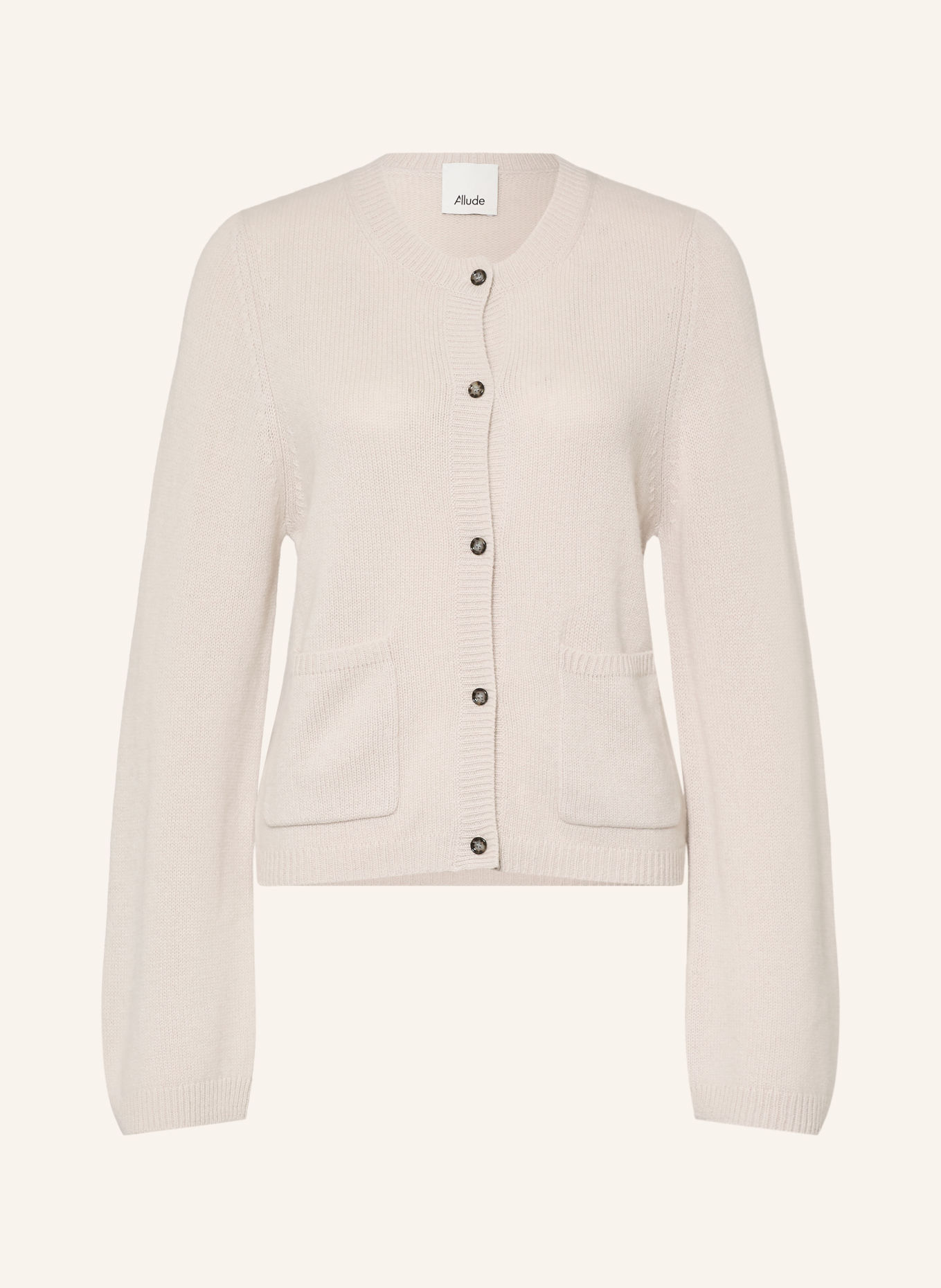 ALLUDE Strickjacke aus Cashmere: HELLGRAU