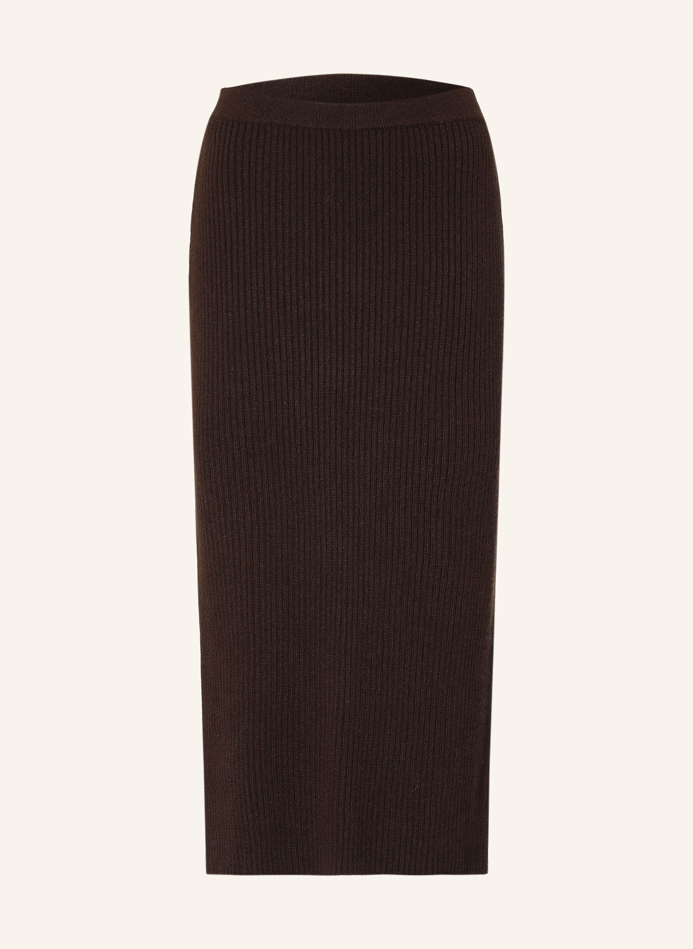 ALLUDE Knit skirt with cashmere: DARK BROWN