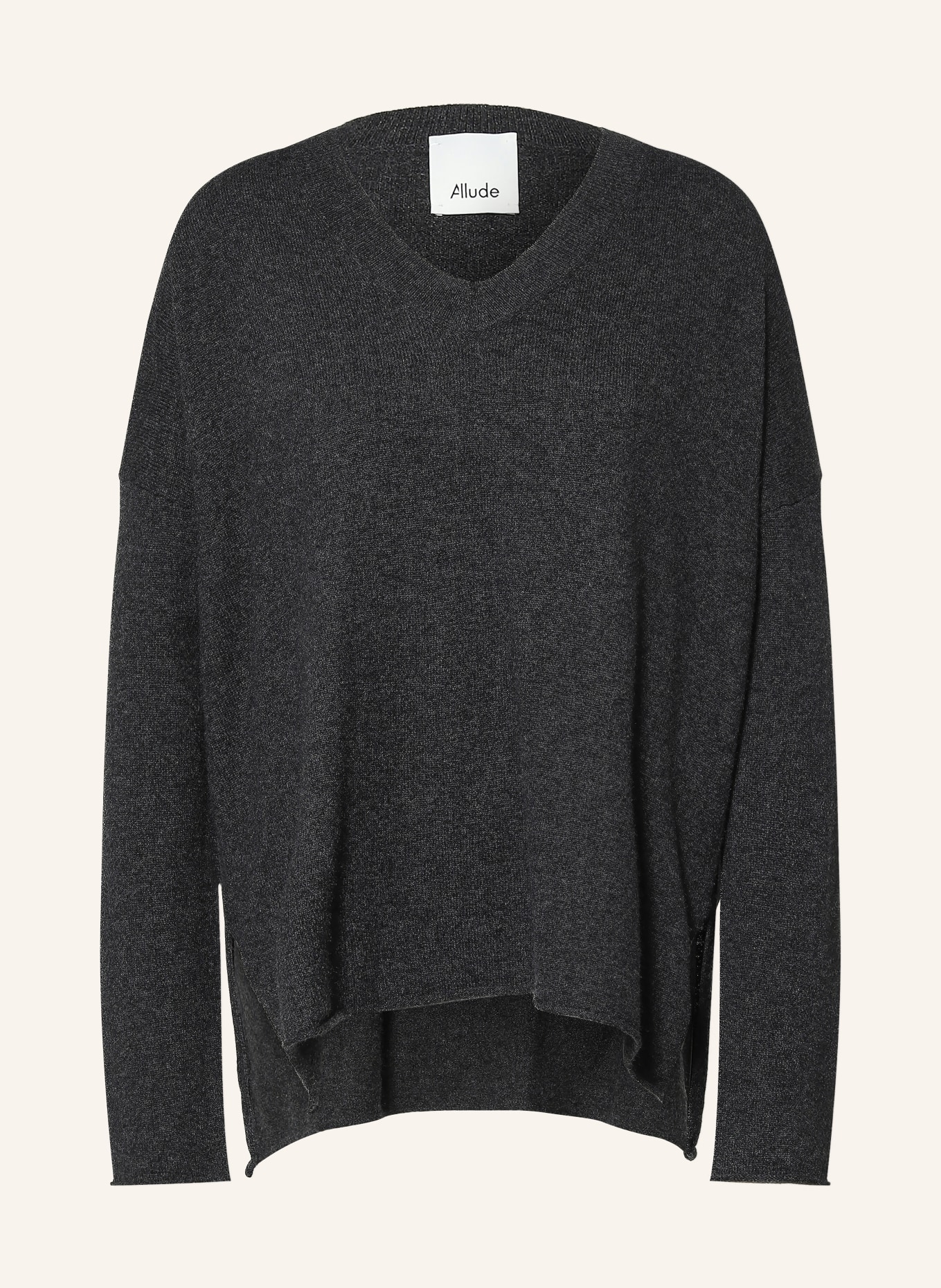 ALLUDE Cashmere-Pullover: DUNKELGRAU