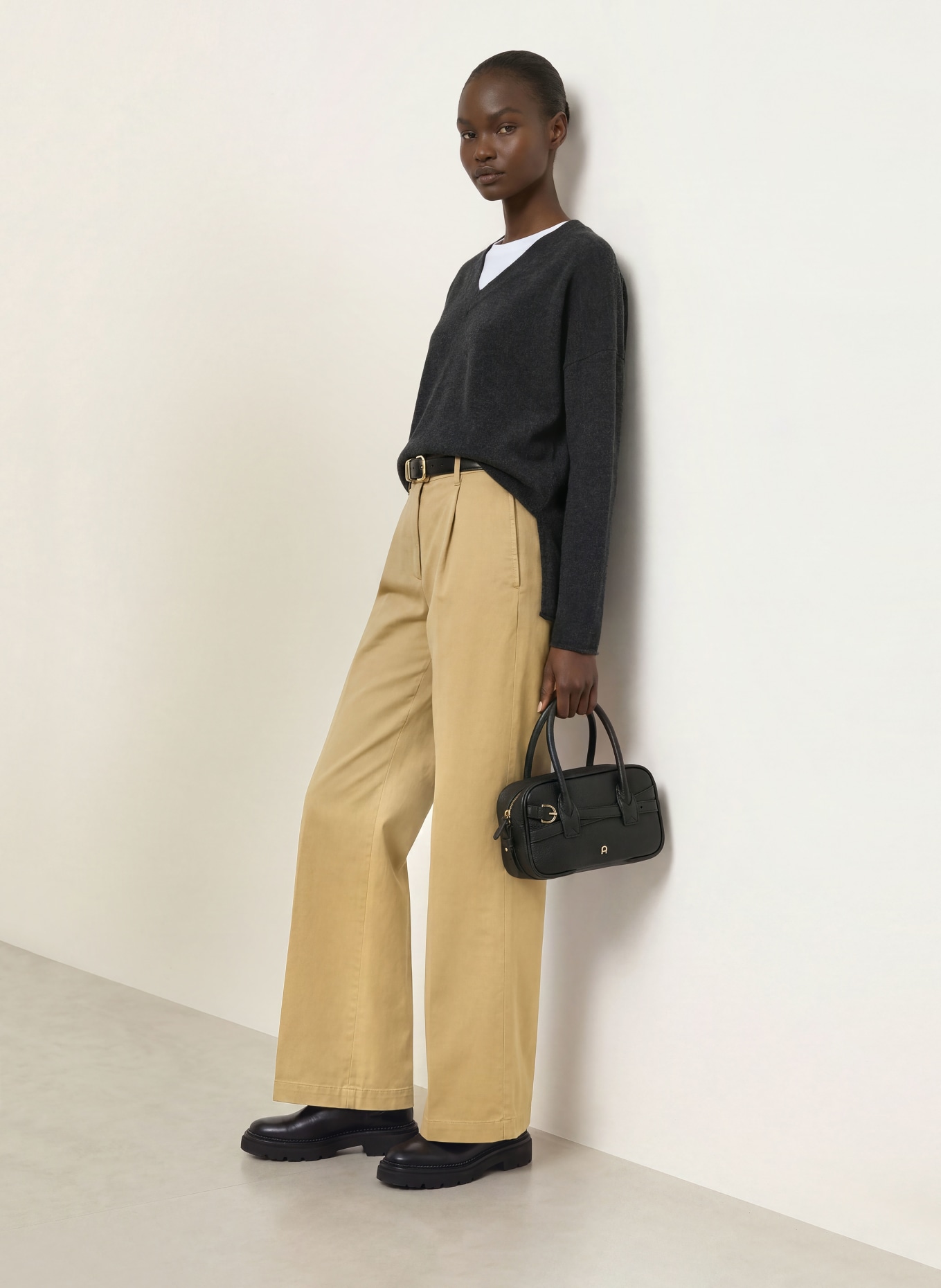 ALLUDE Cashmere-Pullover: DUNKELGRAU