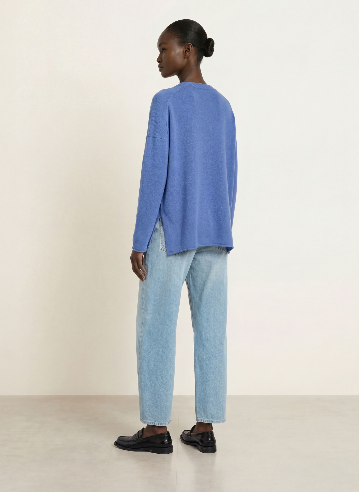ALLUDE Pull en cachemire: BLEU