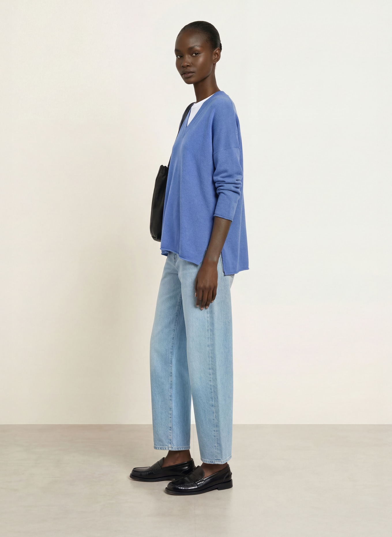 ALLUDE Pull en cachemire: BLEU