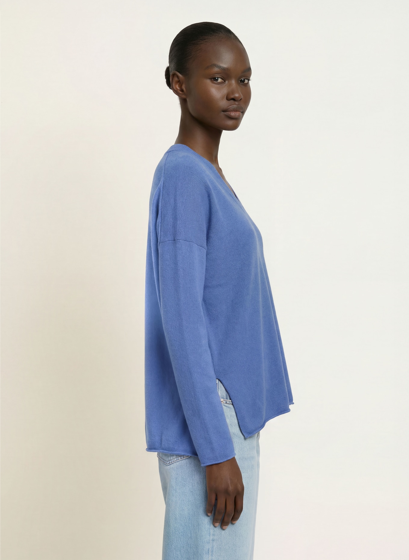 ALLUDE Pull en cachemire: BLEU