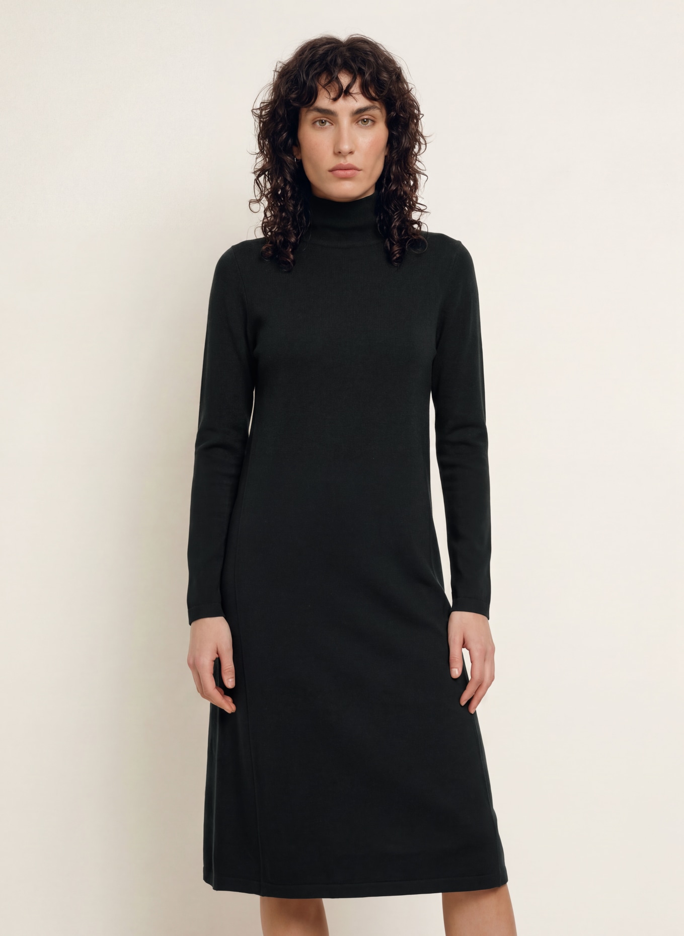 ALLUDE Strickkleid mit Cashmere: SCHWARZ