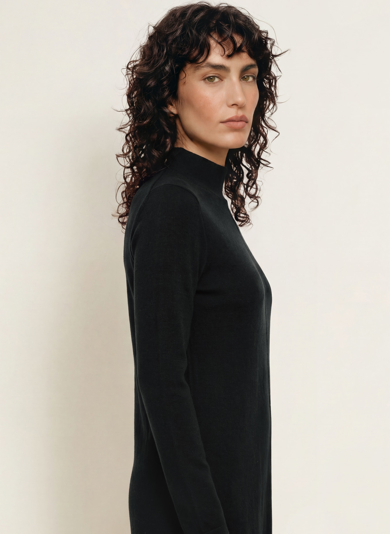 ALLUDE Strickkleid mit Cashmere: SCHWARZ