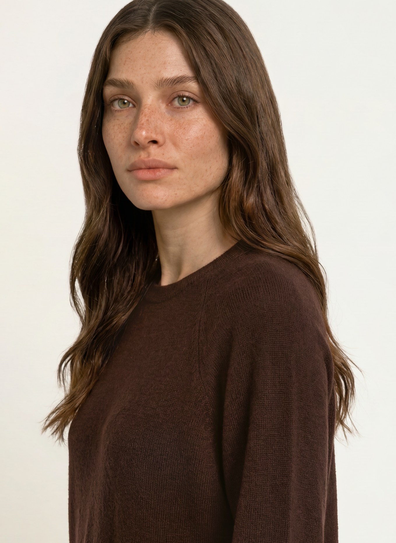 ALLUDE Gebreide jurk met kasjmier: MARRON FONCÉ