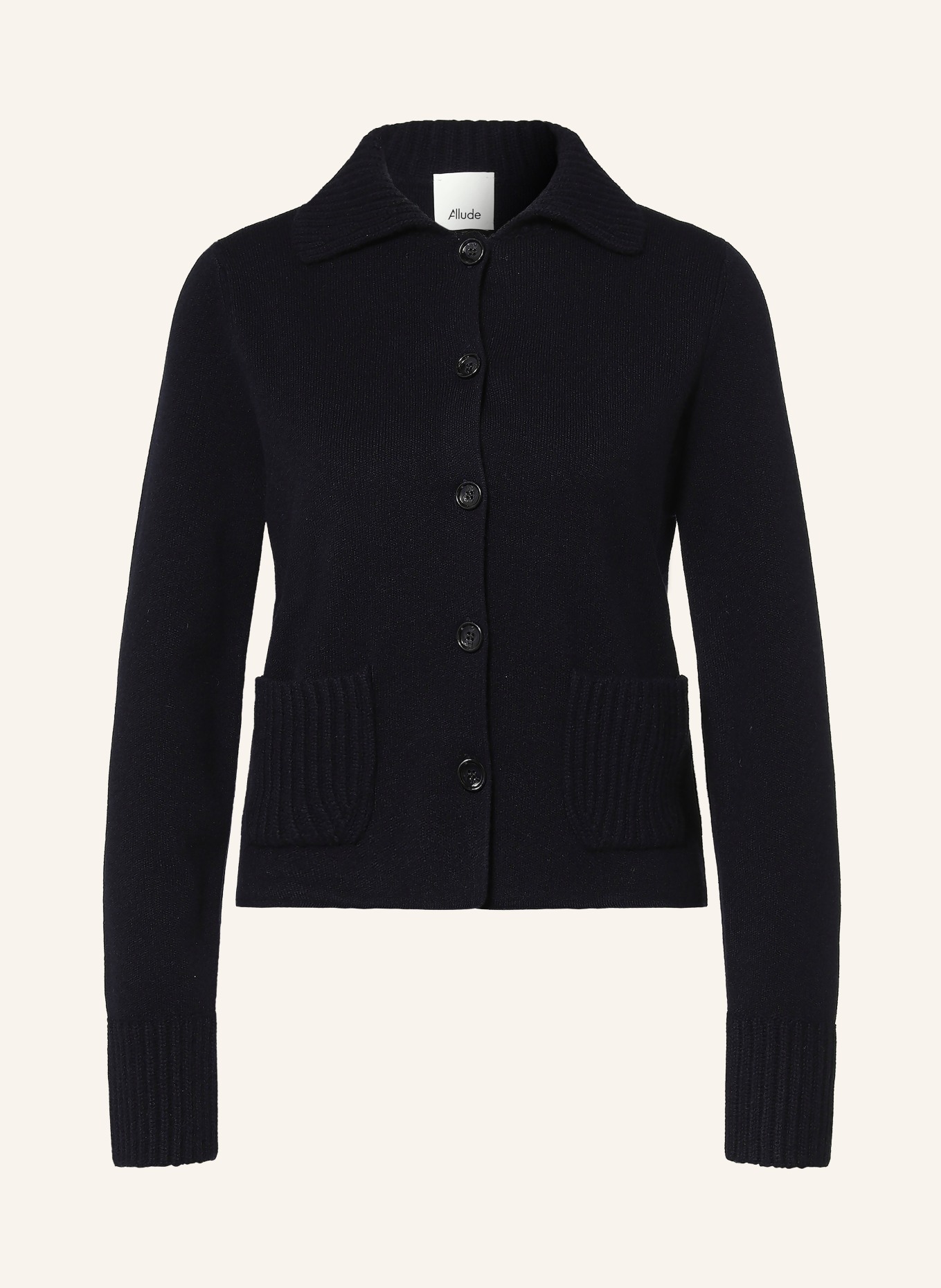 ALLUDE Cashmere Cardigan: DARK BLUE