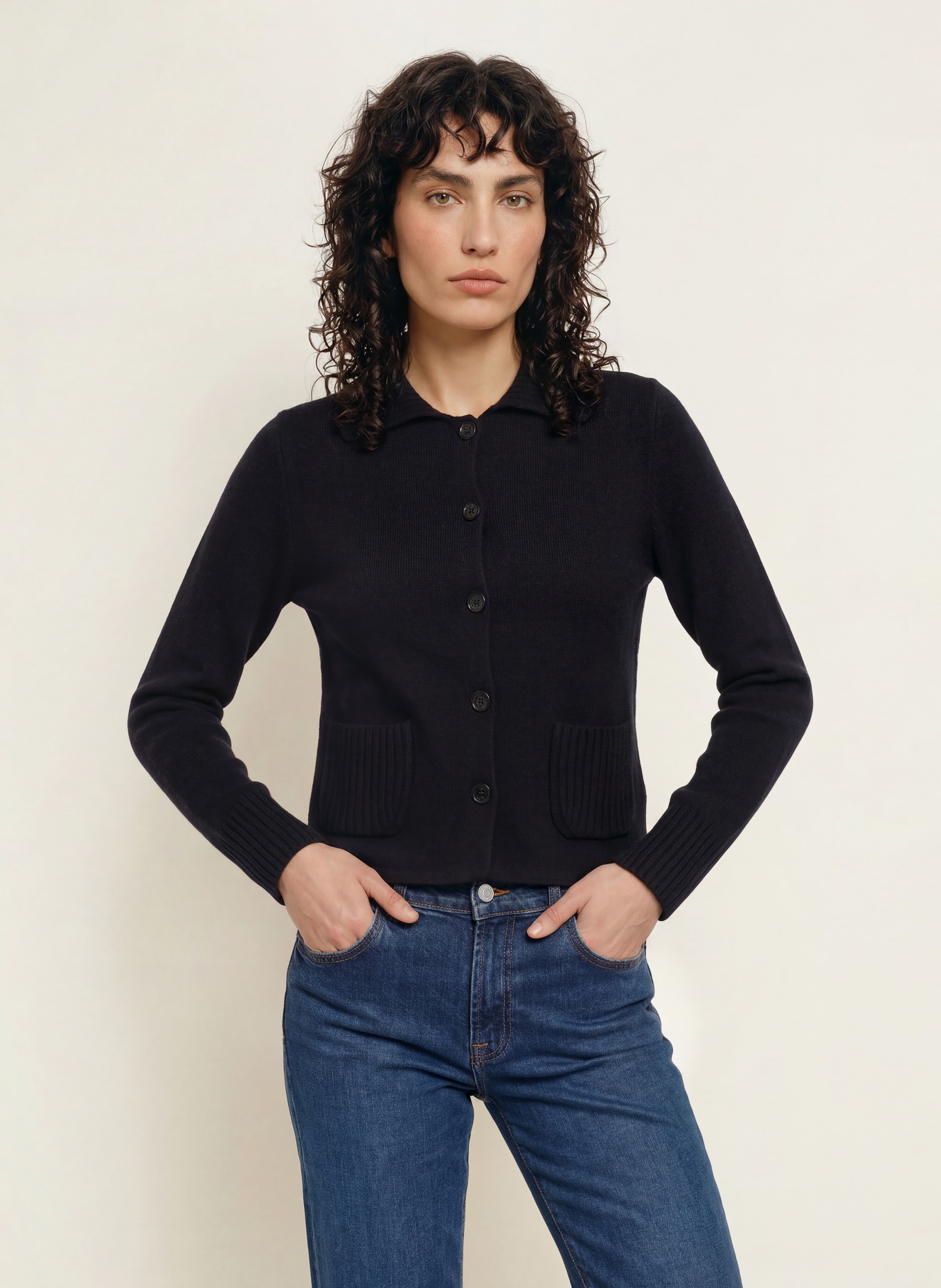 ALLUDE Cashmere Cardigan: DARK BLUE