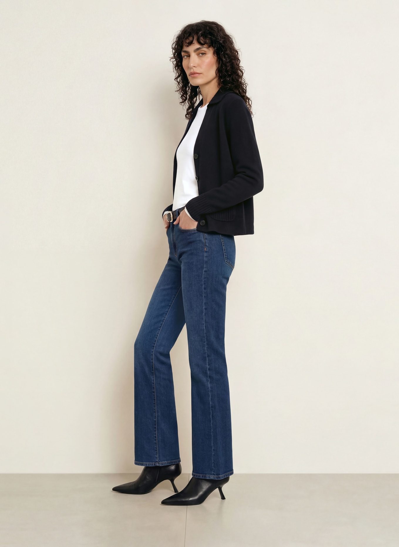 ALLUDE Cashmere Cardigan: DARK BLUE