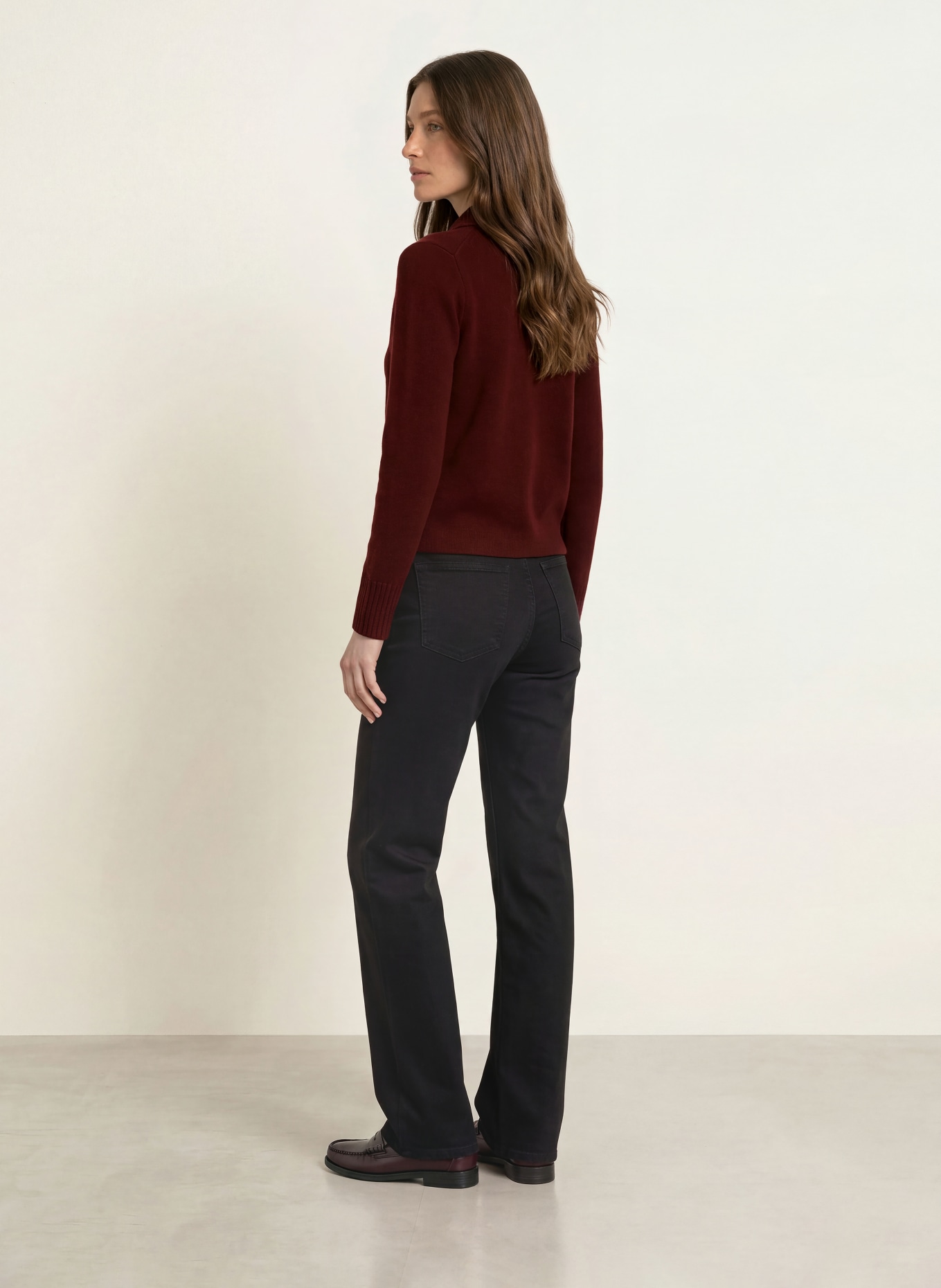ALLUDE Cashmere Cardigan: DARK RED