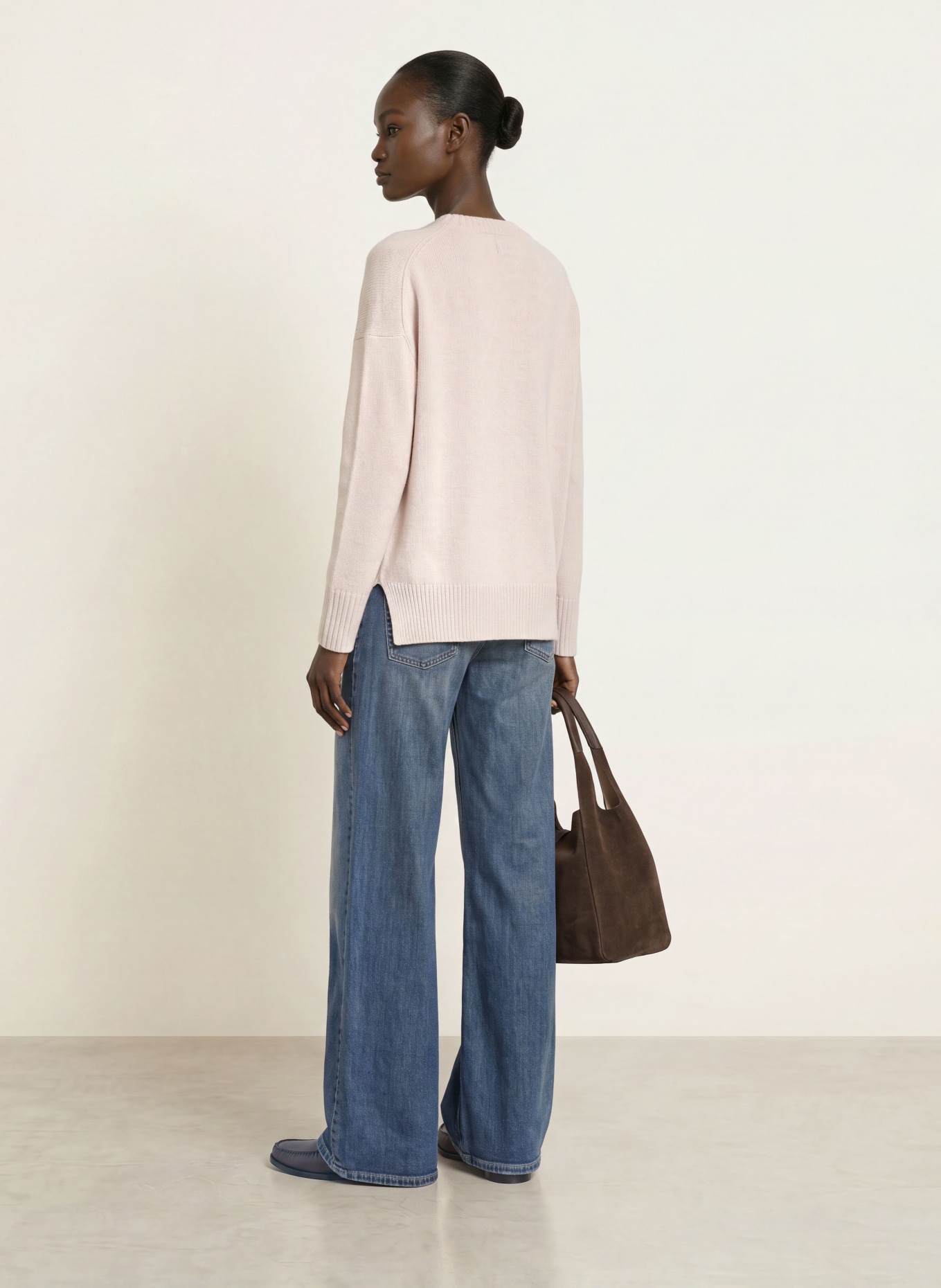 ALLUDE Cashmere Sweater: BEIGE