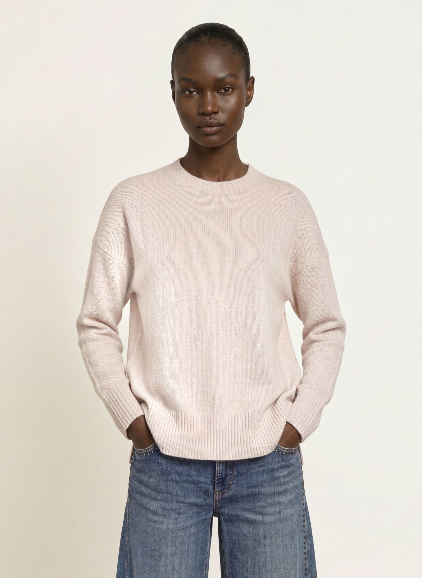 ALLUDE Cashmere Sweater: BEIGE