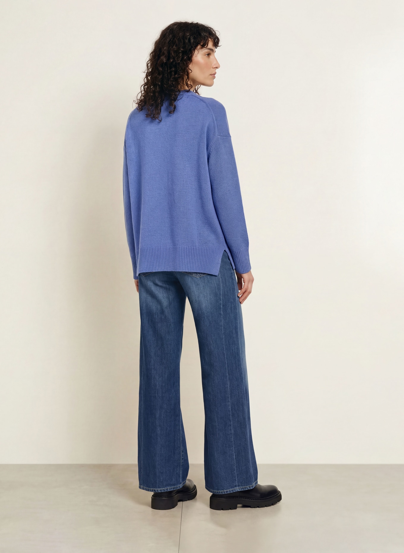 ALLUDE Kasjmiertrui: BLAUW